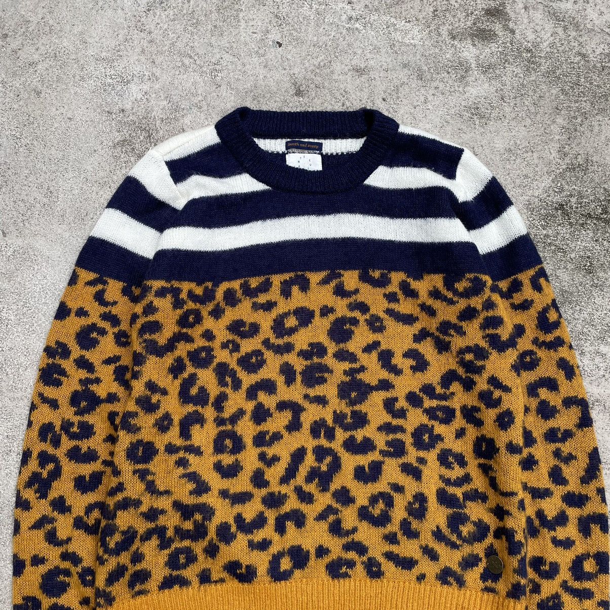 Vintage Vintage Y2K Leopard Stripe Knit Sweater Preppy Streetwear M Size US M / EU 48-50 / 2 - 4 Thumbnail