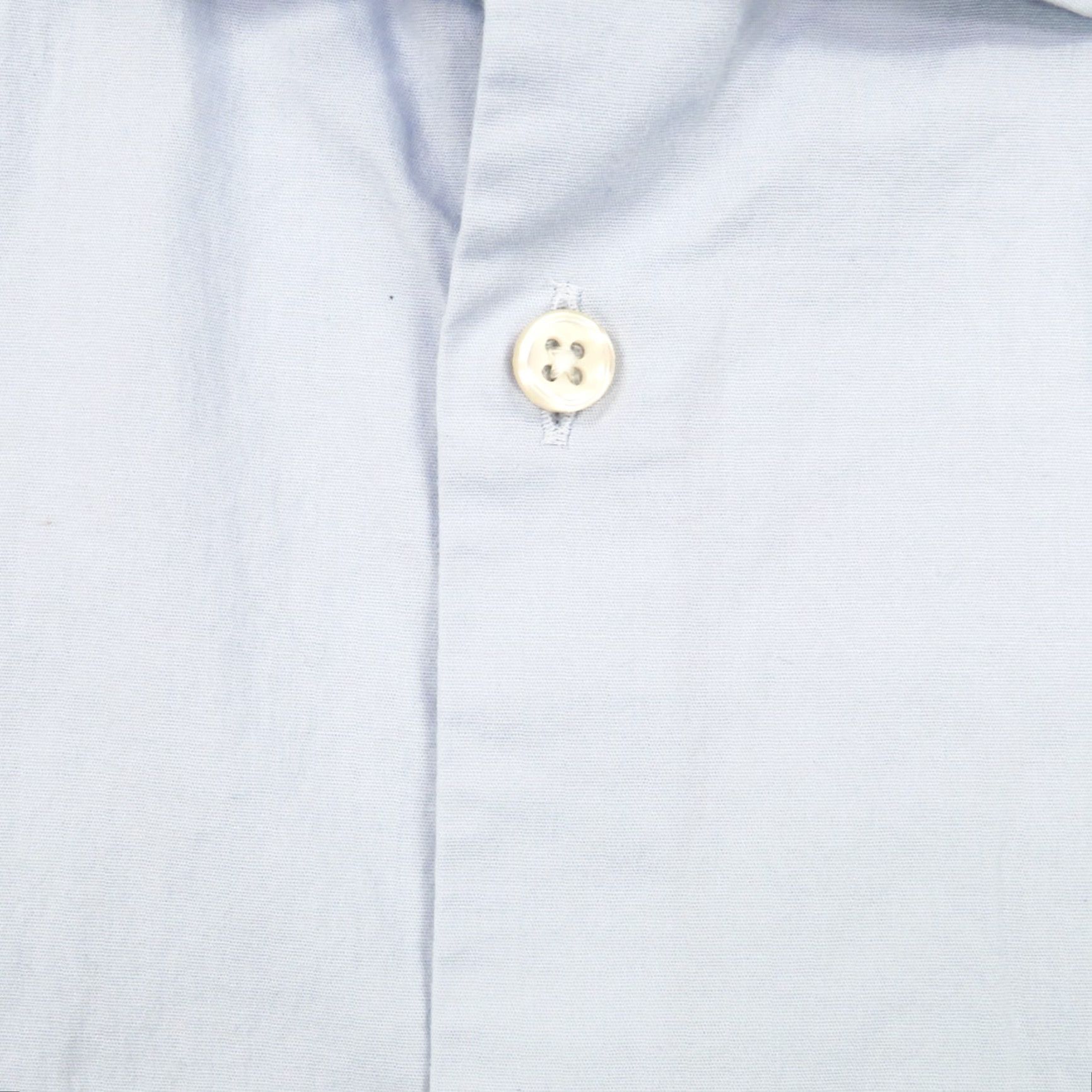 Reiss REISS Shirt Men Large Slim Fit Light Blue Short Sleeve Button Up Poplin Redmayne Size US L / EU 52-54 / 3 - 4 Thumbnail