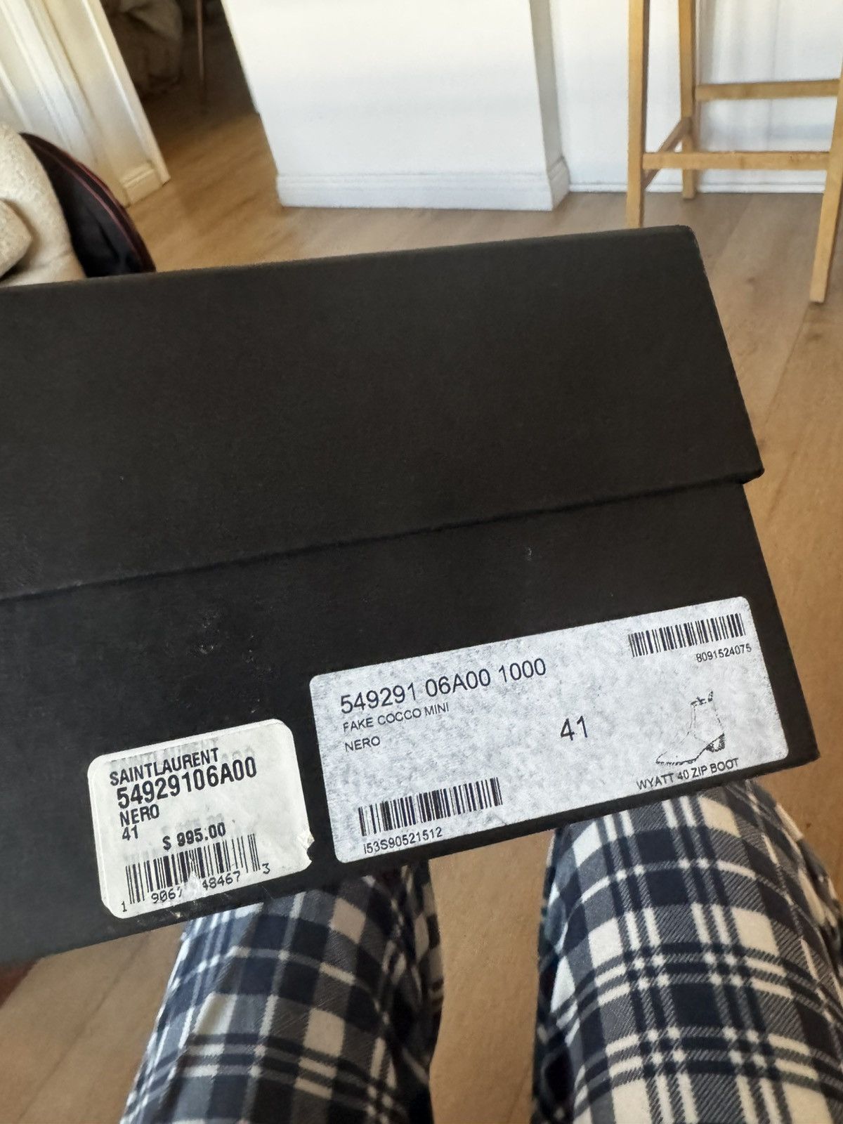 Saint Laurent Paris New Hedi Croc Embossed Wyatts Size US 8 / EU 41 - 2 Thumbnail