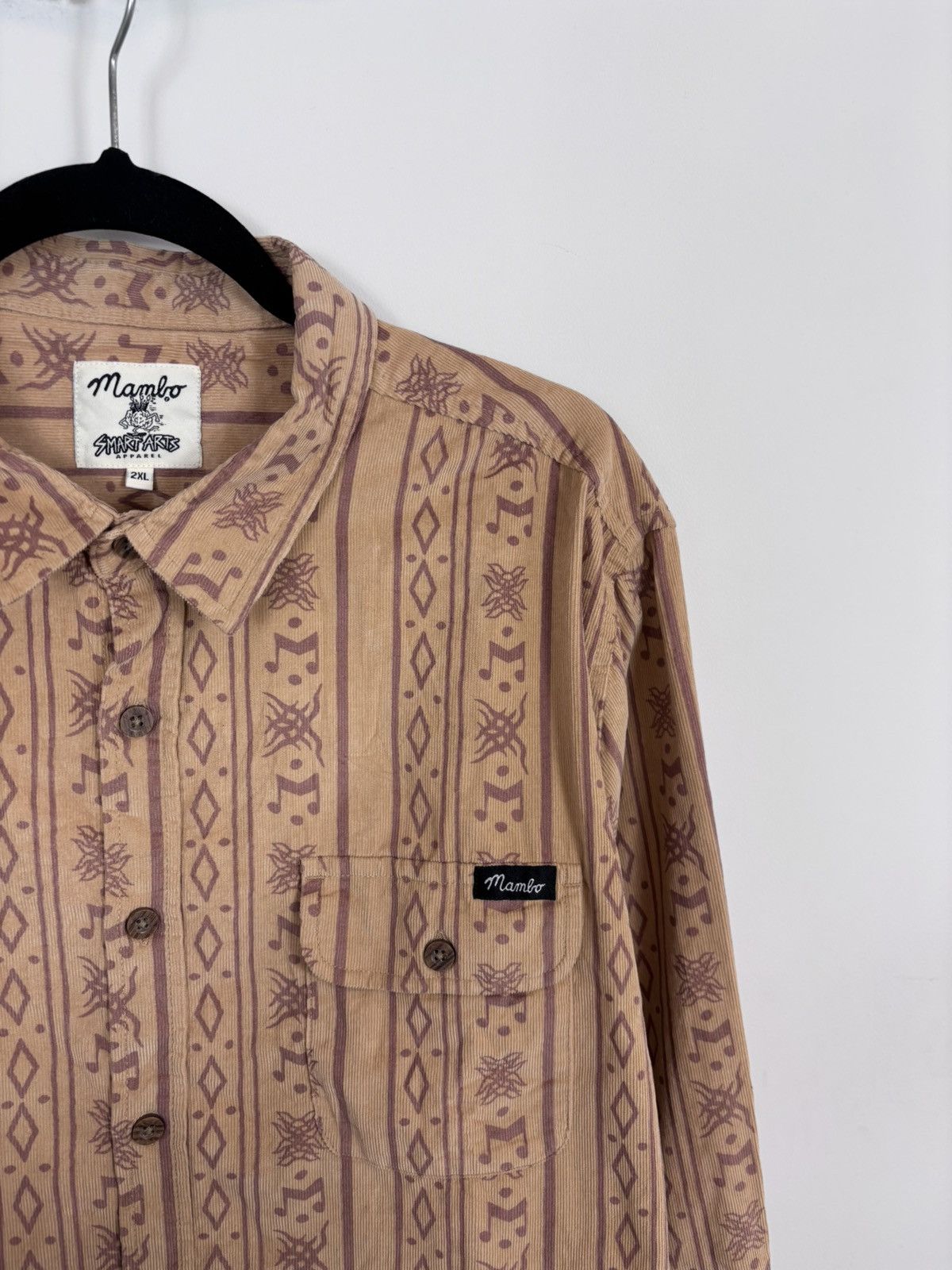 Mambo Mambo Smart Arts Men’s Corduroy Button Up Long Sleeve Shirt Size US XXL / EU 58 / 5 - 4 Thumbnail