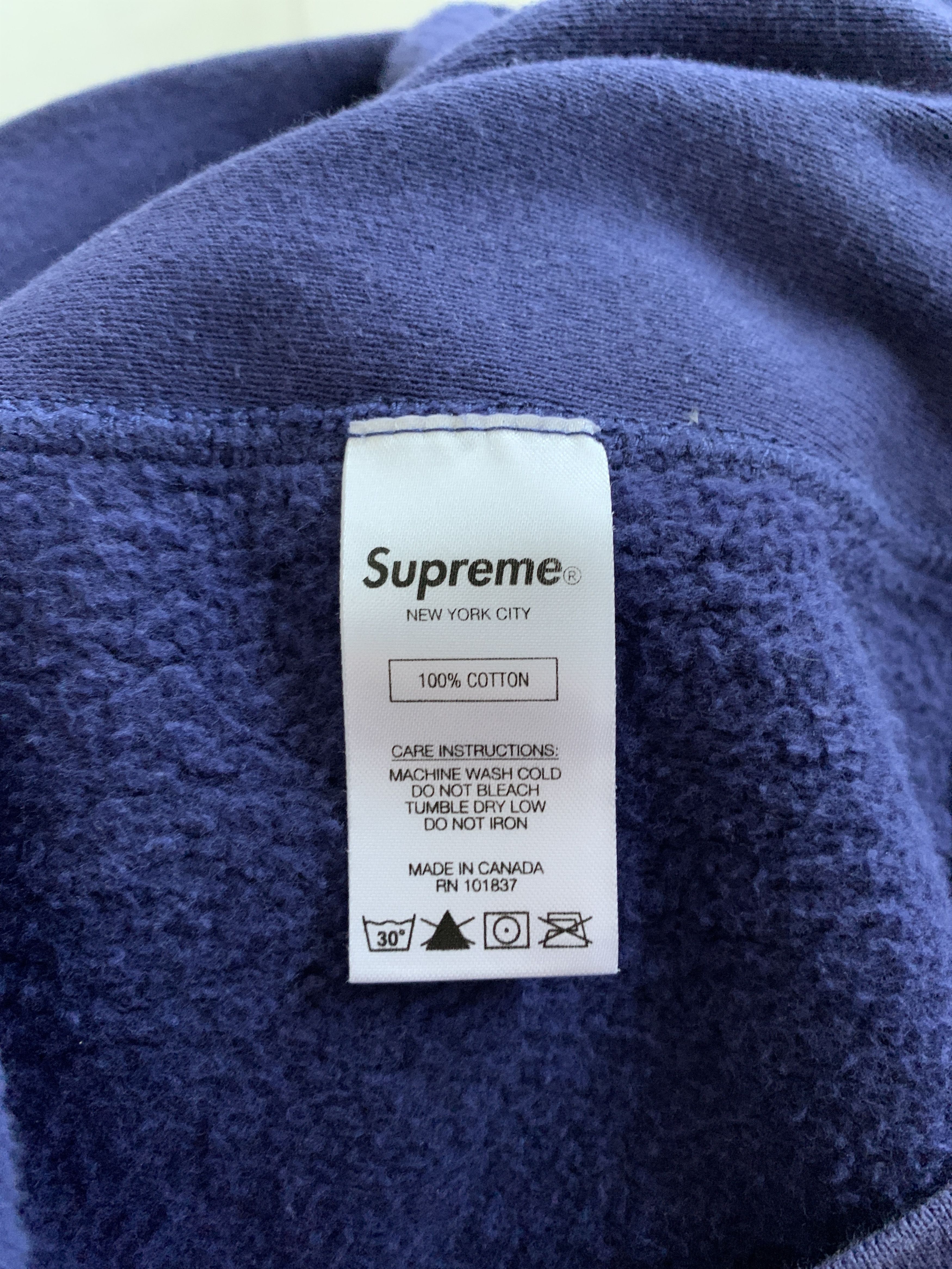 Supreme Supreme FTP Arc Hooded Sweatshirt L Washed Navy SS21 Size US L / EU 52-54 / 3 - 5 Thumbnail