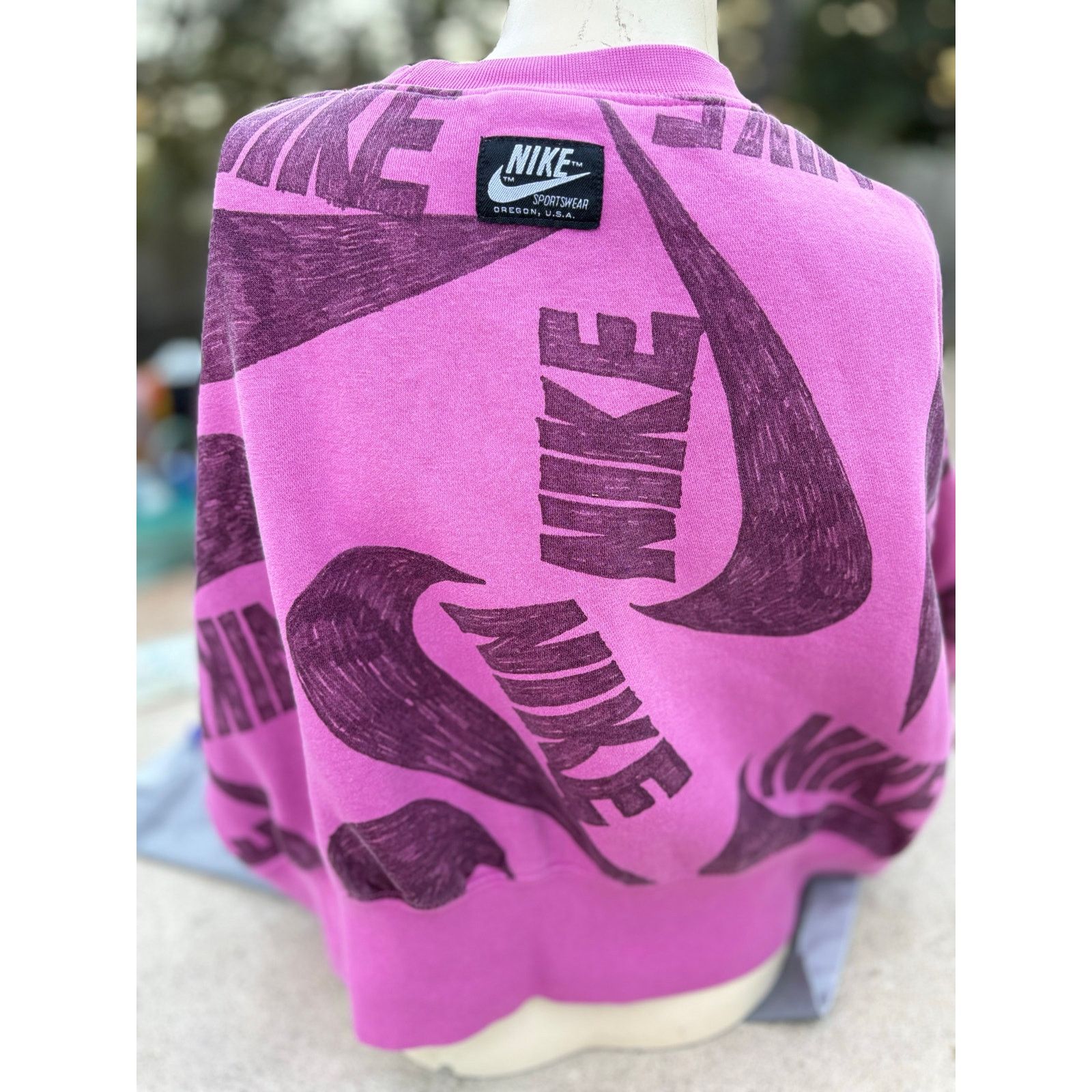 Nike Retro x NIKE Icon Clash Magenta Crop Pullover Sweatshirt XS Size XS / US 0-2 / IT 36-38 - 10 Thumbnail