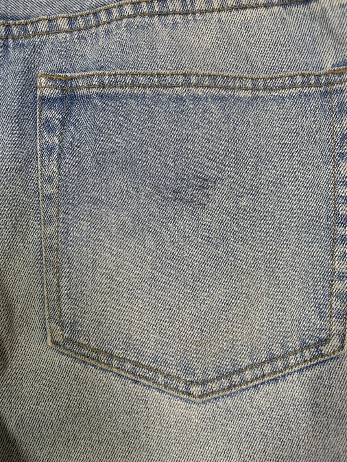 Hanes Vintage 80s Hanes Blue Wash Baggy Distressed Jeans Size US 32 / EU 48 - 14 Thumbnail