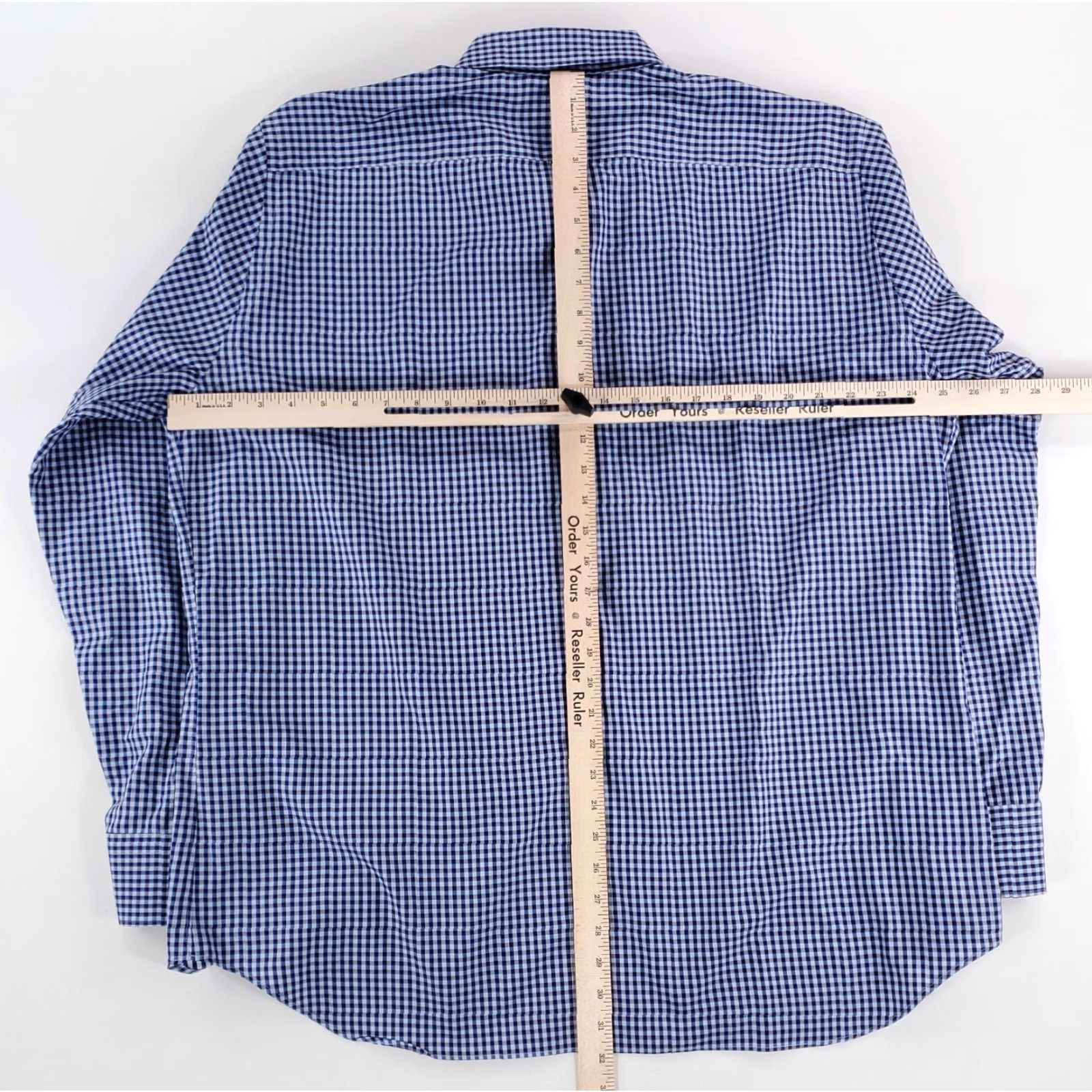 Canali Canali Button-Up Shirt Check Plaid Blue White Made Italy Mens 46-18 Long Sleeve Regular Blue Mens 46 18 Size US XXL / EU 58 / 5 - 7 Thumbnail