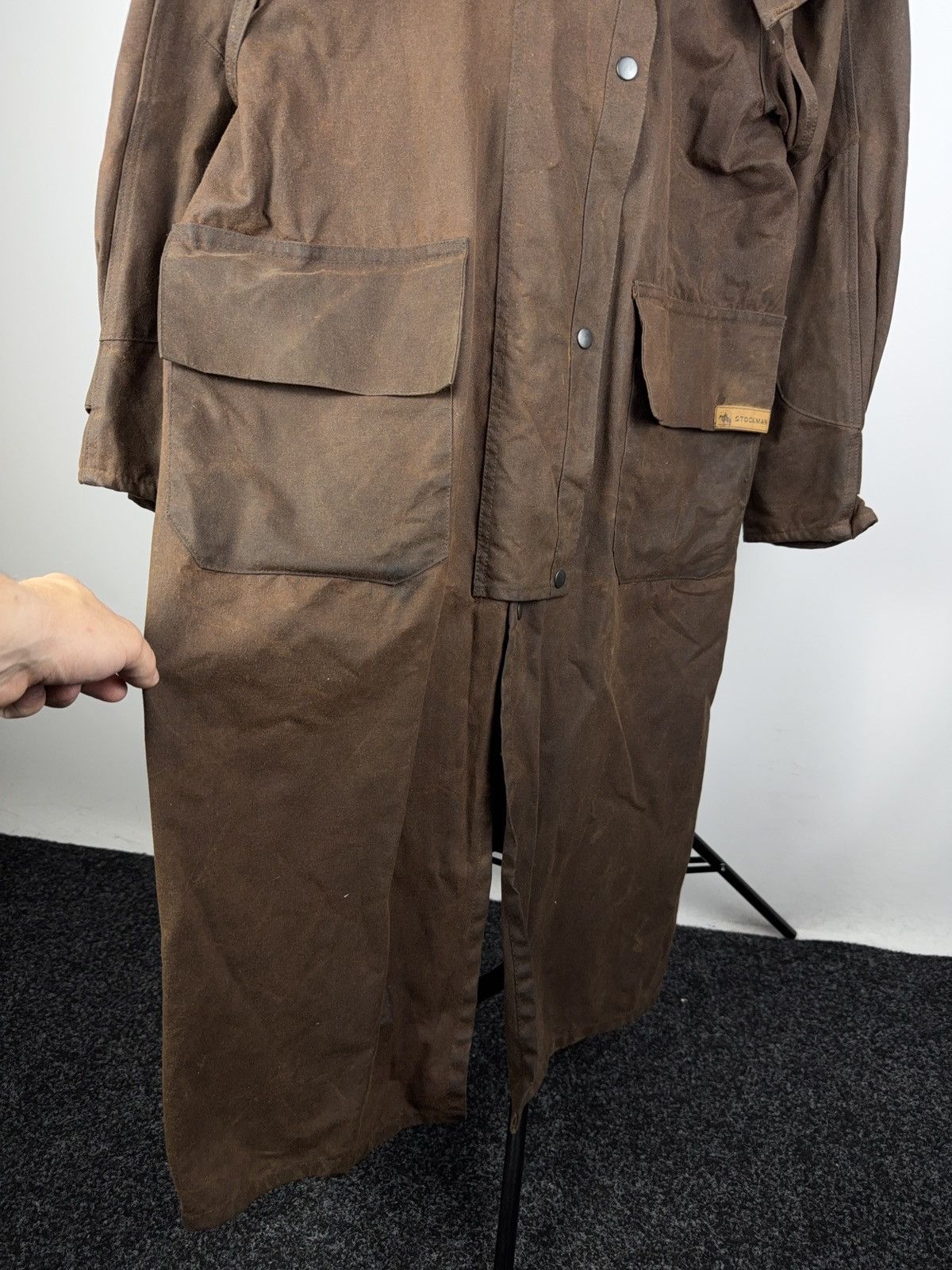 Vintage Vintage 90s Stockman Drover Waxed Duster Coat Australia Size US M / EU 48-50 / 2 - 5 Thumbnail