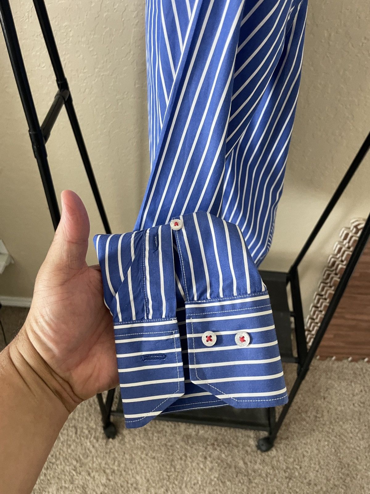 Carolina Herrera Striped Button Down shirt Size US M / EU 48-50 / 2 - 3 Thumbnail