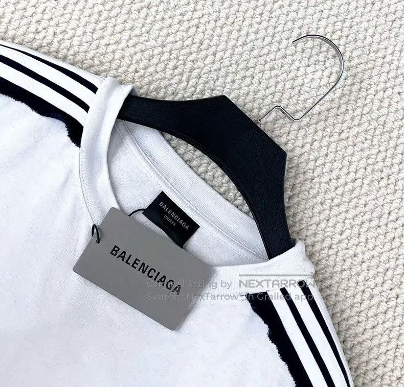 Balenciaga Balenciaga Black and white striped embroidered double-ring Size US XL / EU 56 / 4 - 3 Thumbnail