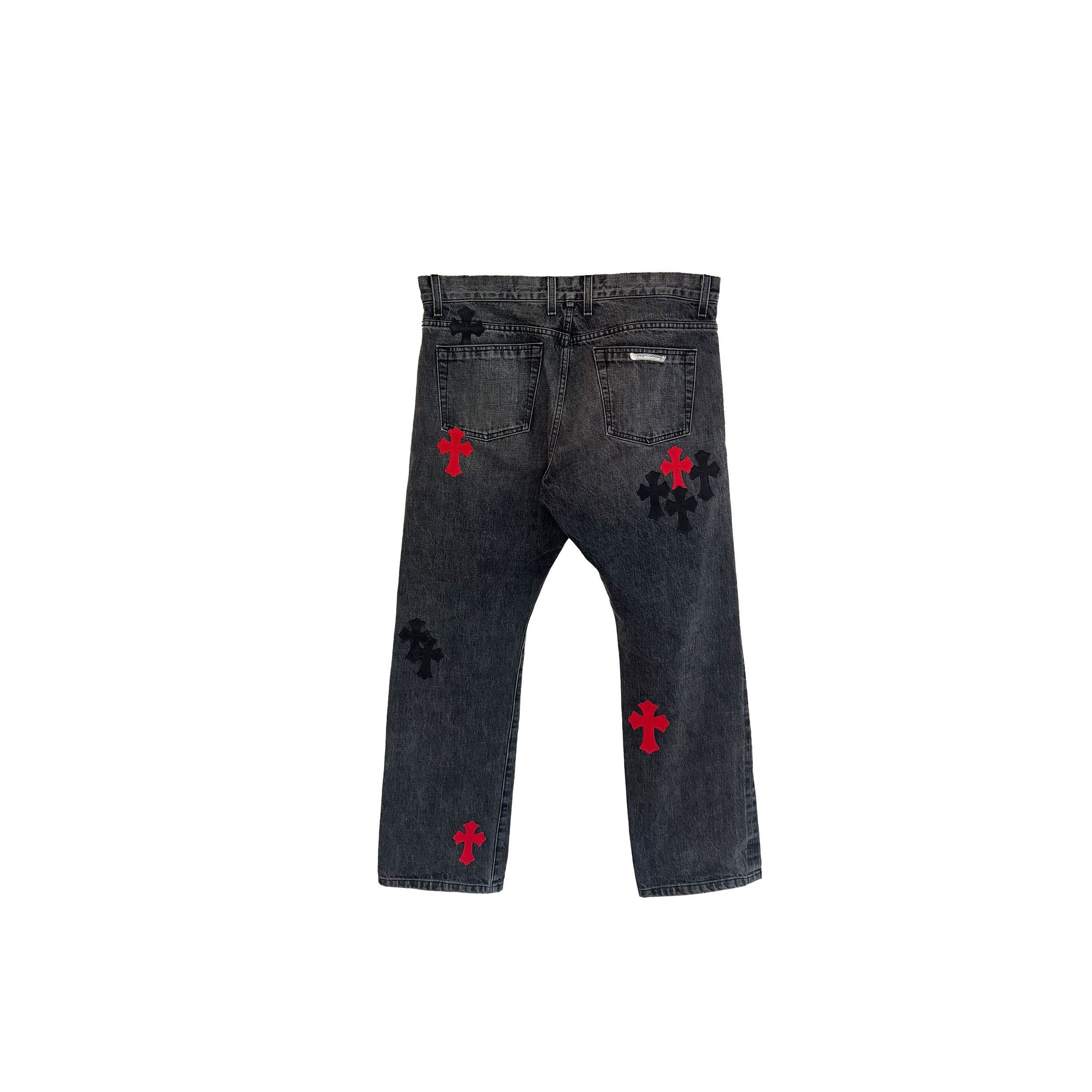 Chrome Hearts CH Red & Black Patch Pant Size US 34 / EU 50 - 2 Thumbnail