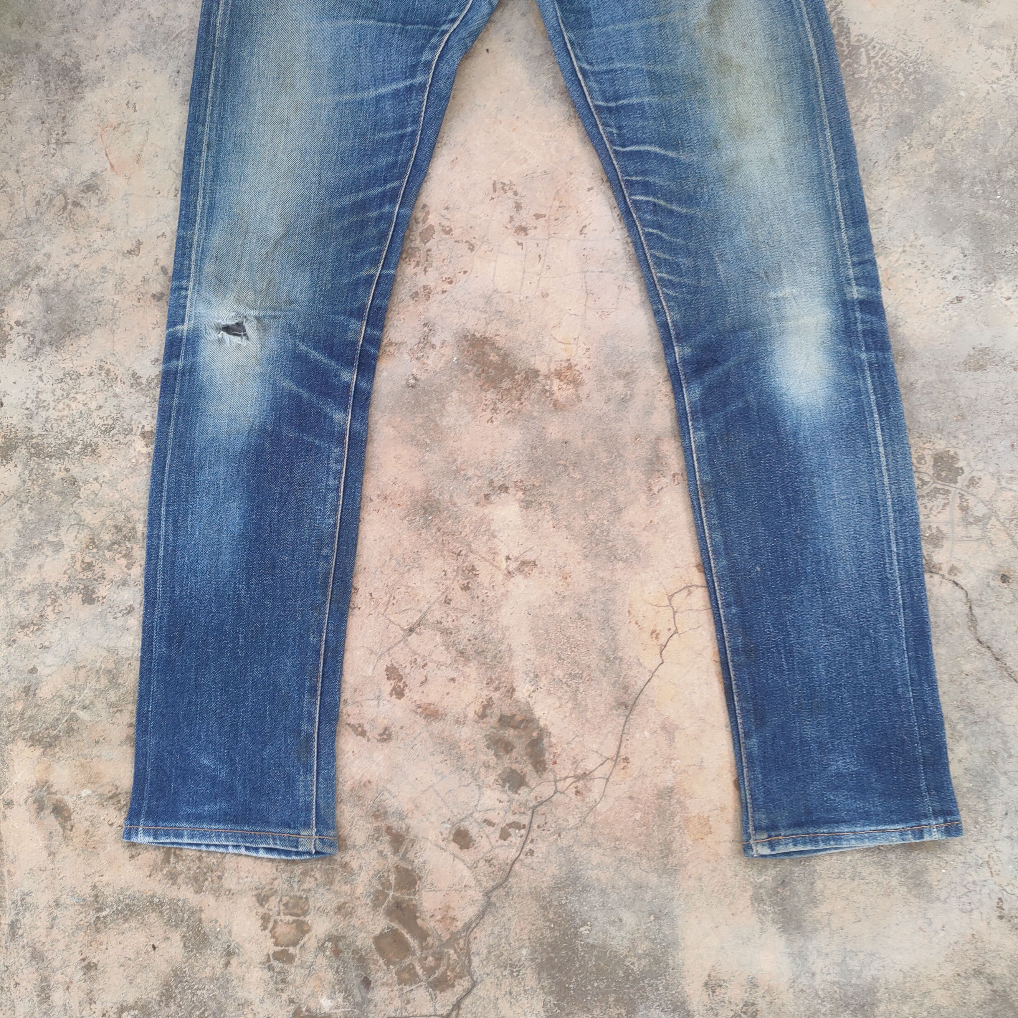 Japanese Brand VINTAGE JAPANESE RUSTY SKINNY FADED DISTRESSED JEAN PANTS Size US 32 / EU 48 - 4 Thumbnail