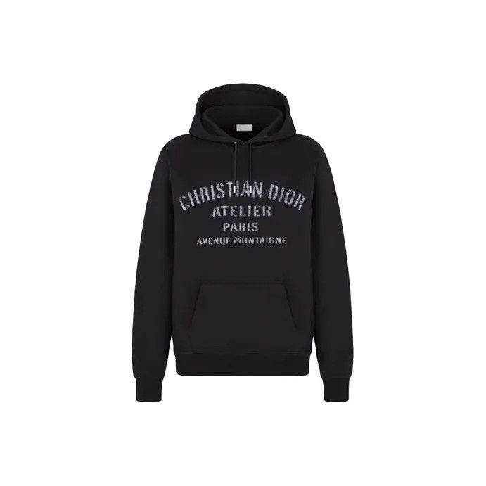 Dior Dior Black Logo Print Hoodie for Men 0079 Size US XS / EU 42 / 0 - 1 Thumbnail
