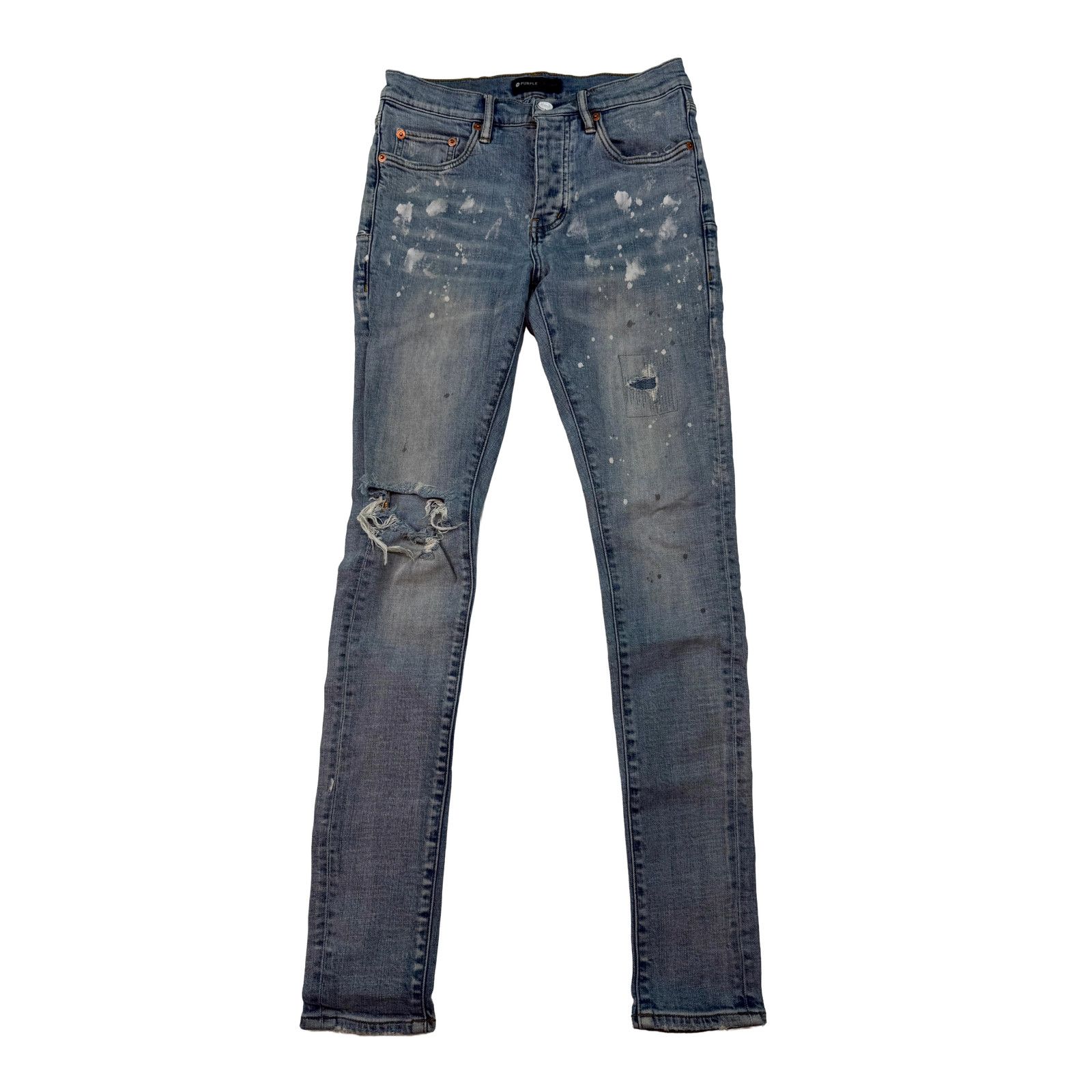 Purple Brand Purple Brand Paint Splatter Light Wash Jeans Size US 28 / EU 44 - 1 Thumbnail