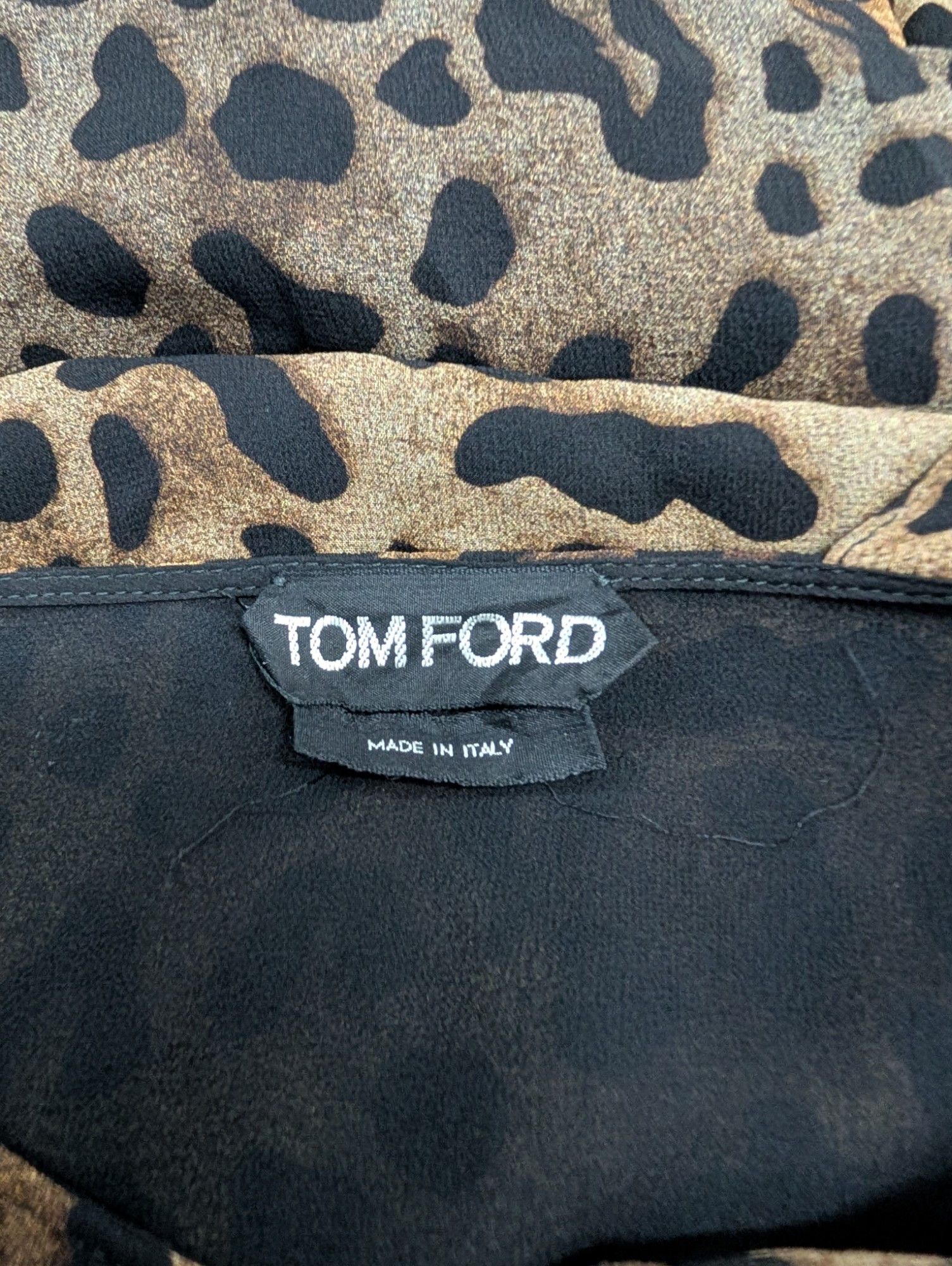 Tom Ford Leopard Print Silk Blouse Size XS / US 0-2 / IT 36-38 - 4 Thumbnail