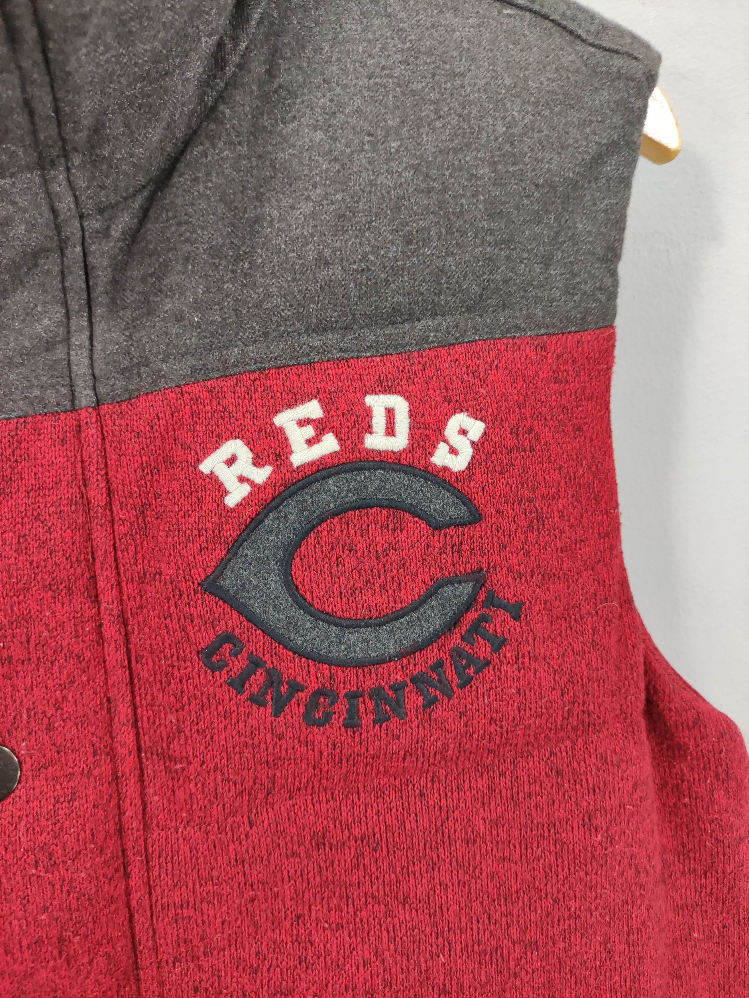 MLB Vintage Reds Cincinnati Mlb Vest Puffer Snap Button Size US M / EU 48-50 / 2 - 3 Thumbnail