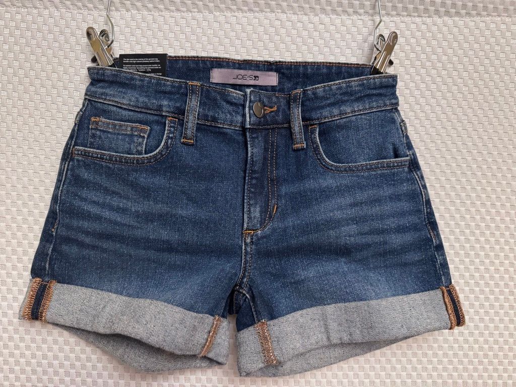 Joe's Joe's Jeans Mid-Rise Cuffed Denim Shorts XS Size 23" - 2 Thumbnail