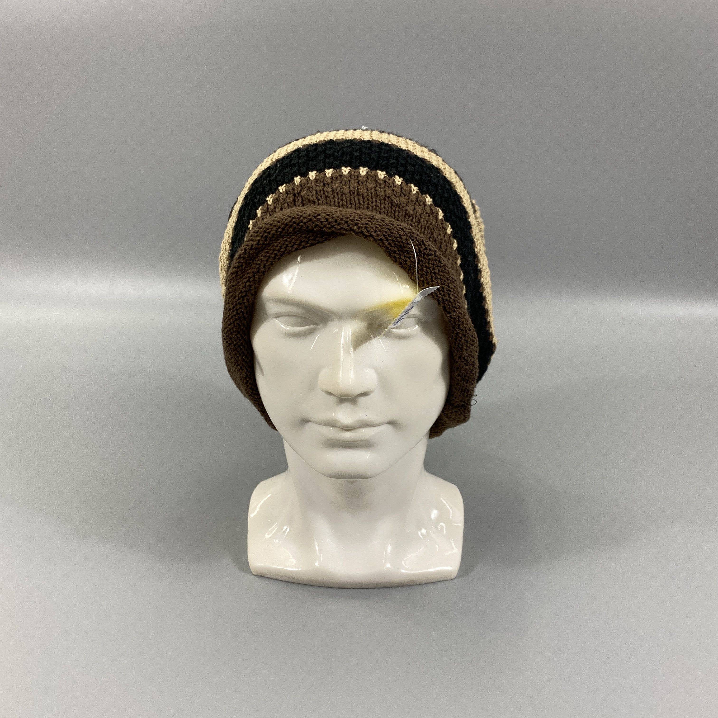 Japanese Brand Stripe Snow Cap Beanie Hat -BN995 Size ONE SIZE - 2 Thumbnail