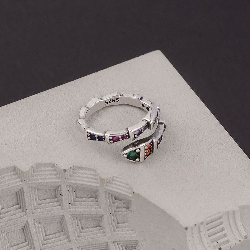 Jewelry Creative Multicolor Snake Handmade Ring Size ONE SIZE - 3 Thumbnail