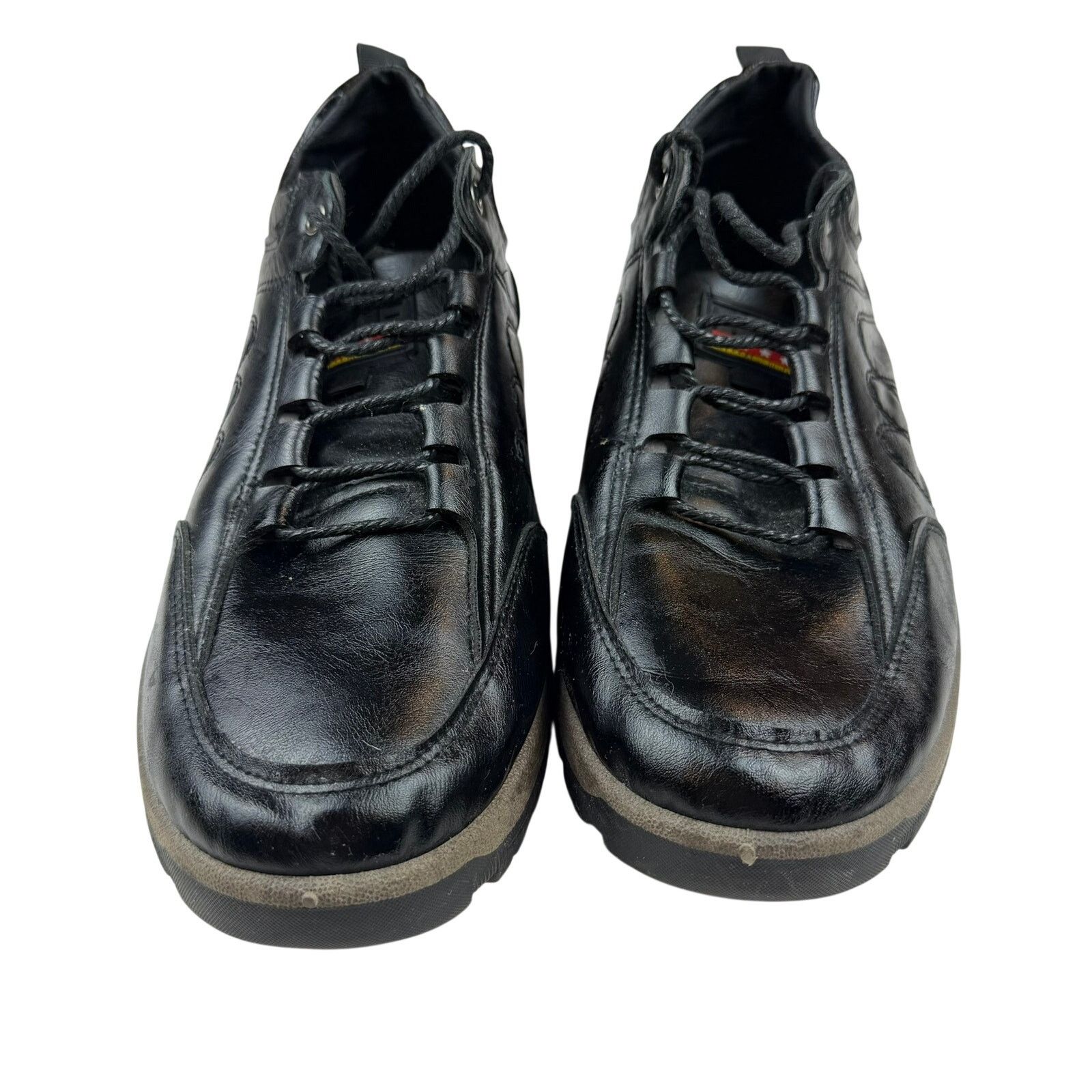 Other HTF Black Leather Lace-Up Casual Sneakers Shoes Size US 10.5 / EU 43-44 - 5 Thumbnail