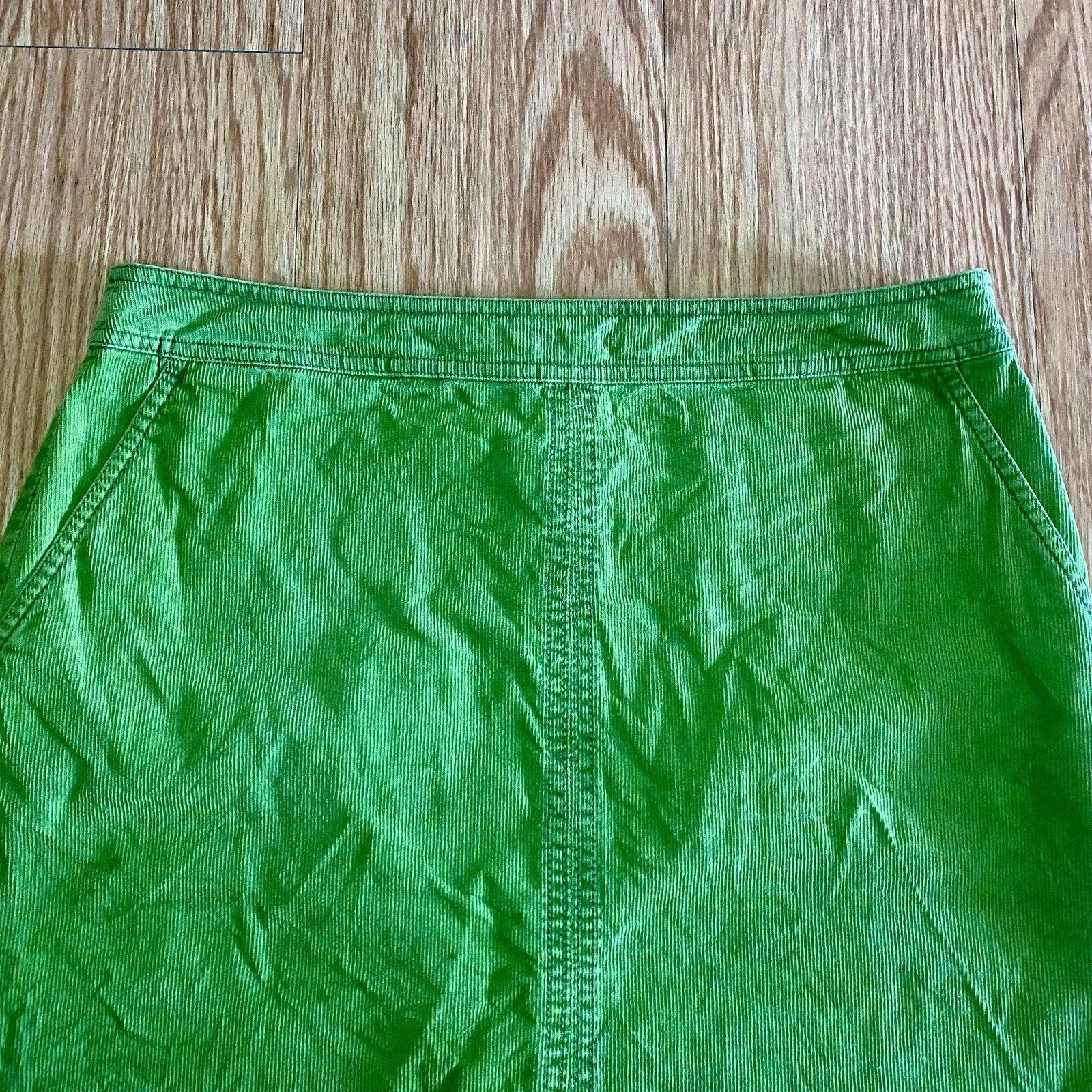 Boden Boden Preppy Green Corduroy Mini Skirt Womens 8 Regular Size 30" / US 8 / IT 44 - 2 Thumbnail