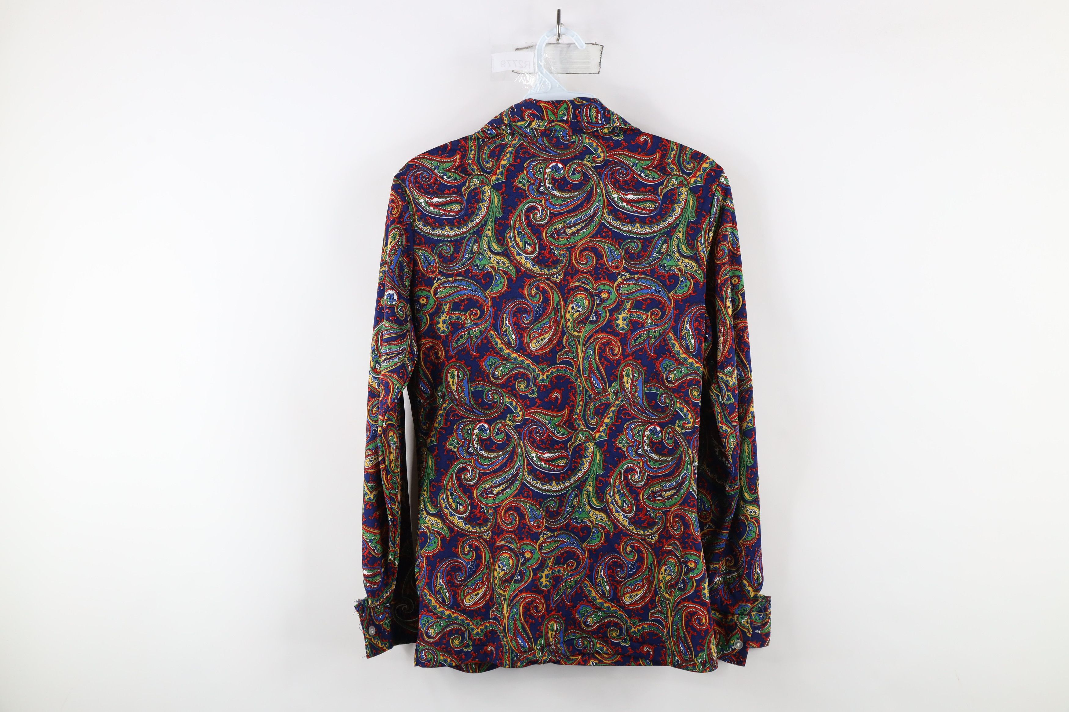 Vintage Vintage 60s 70s Streetwear Knit Collared Button Shirt Size XL / US 12-14 / IT 48-50 - 7 Thumbnail