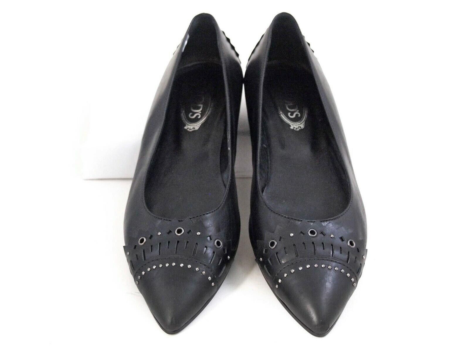 Tod's Tod's Studded Flats Black Leather Womens EU 36.5 US 6.5 $520 Size US 6.5 / IT 36.5 - 1 Thumbnail