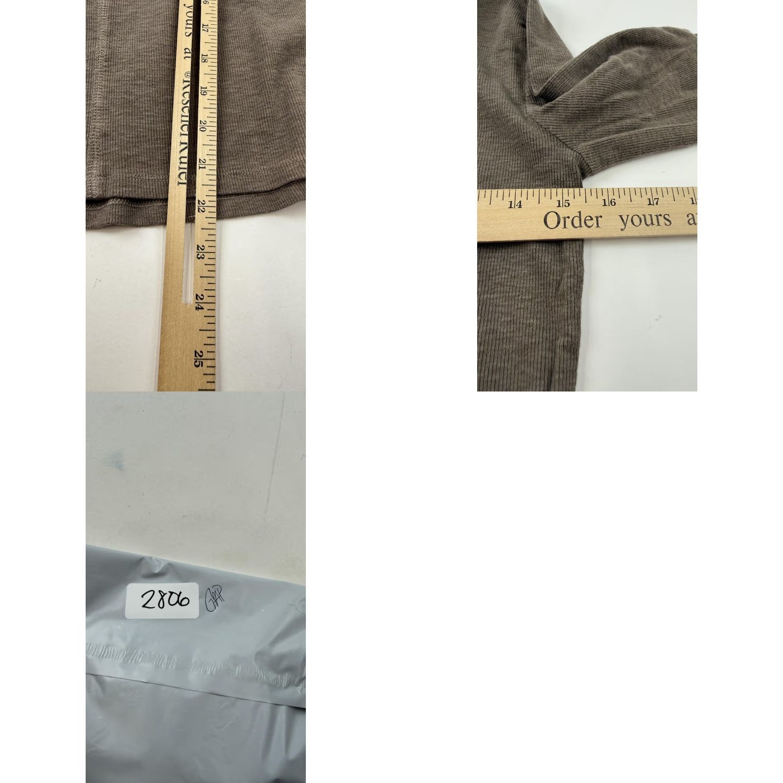 Gap Gap Shirt Womens Small Brown Ribbed Long Sleeve Mock Neck Basic Tee Top Size S / US 4 / IT 40 - 8 Thumbnail