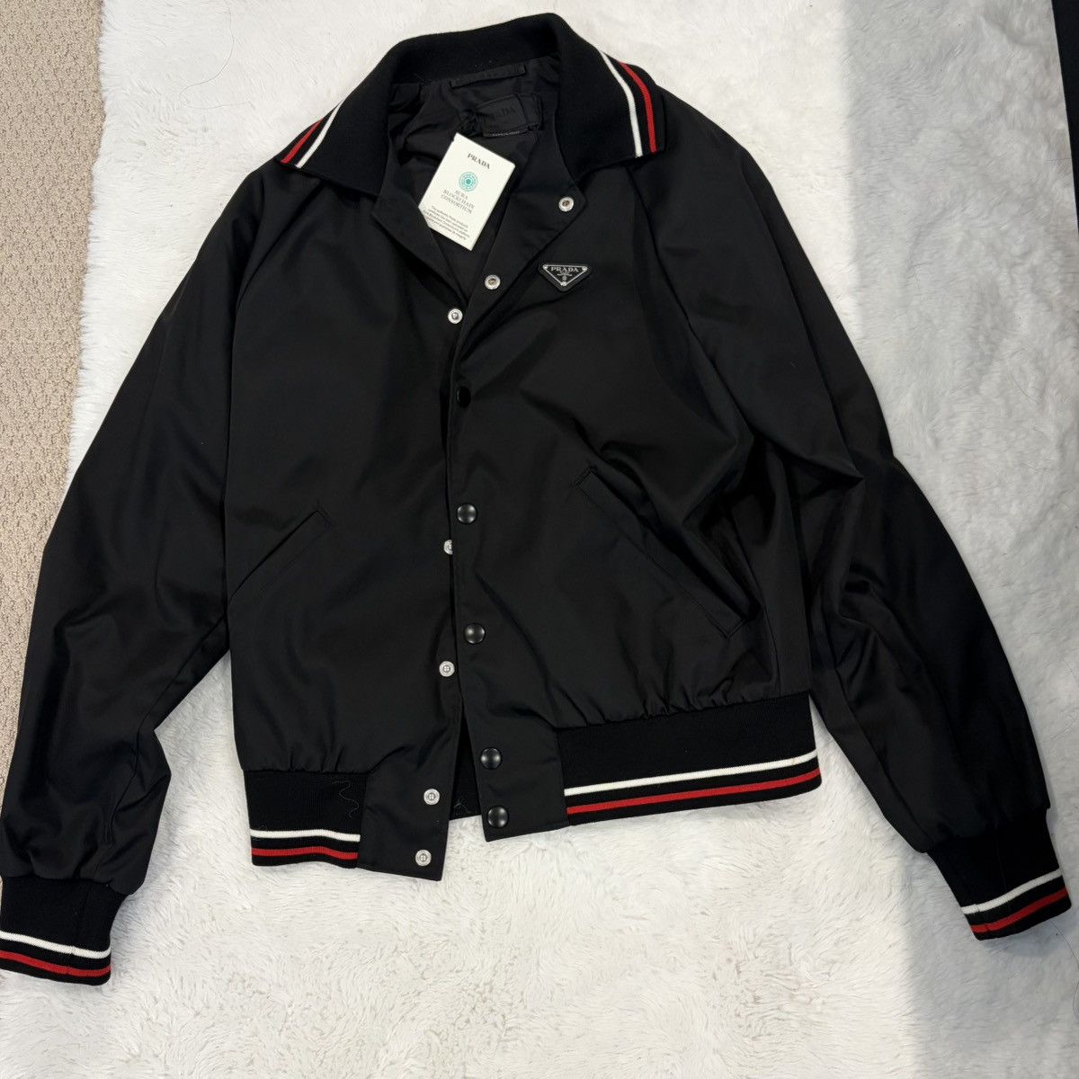 Prada Prada Re-Nylon Varsity Jacket Size US M / EU 48-50 / 2 - 1 Thumbnail