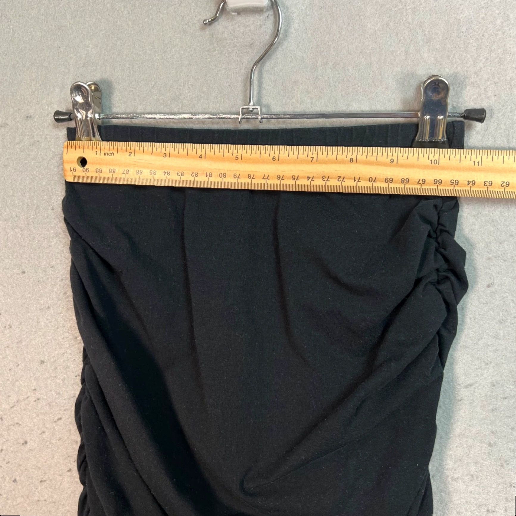 Vintage VINTAGE Sunday Best Black Ruched Mini Skirt Womens XS Elastic Waist Short Cotton Blend Spring Summer Womens Size 26" / US 2 / IT 38 - 5 Thumbnail