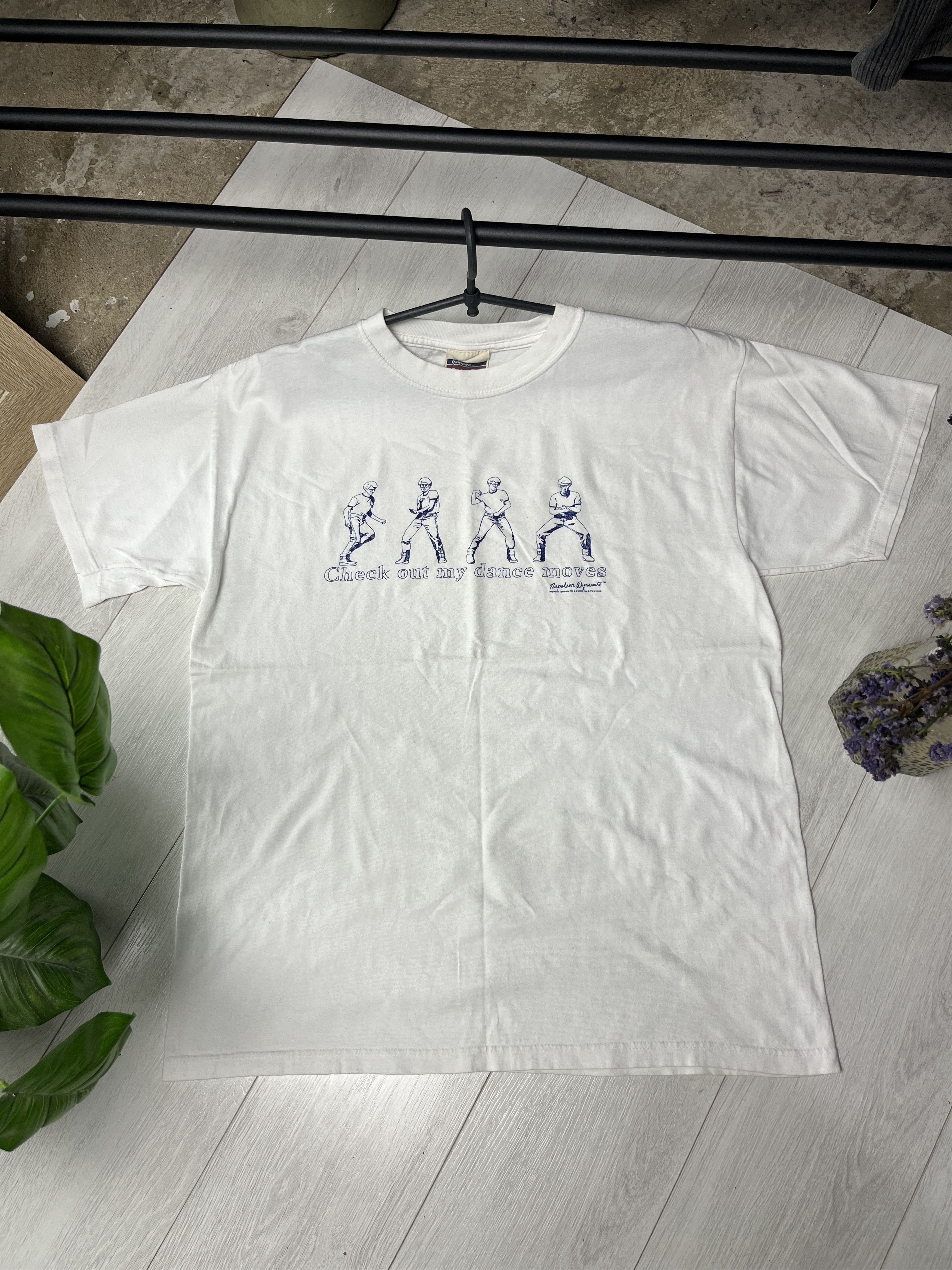 Vintage 2005 "CHECK OUT MY DANCE MOVES" TEE - № 912 Size US L / EU 52-54 / 3 - 2 Thumbnail