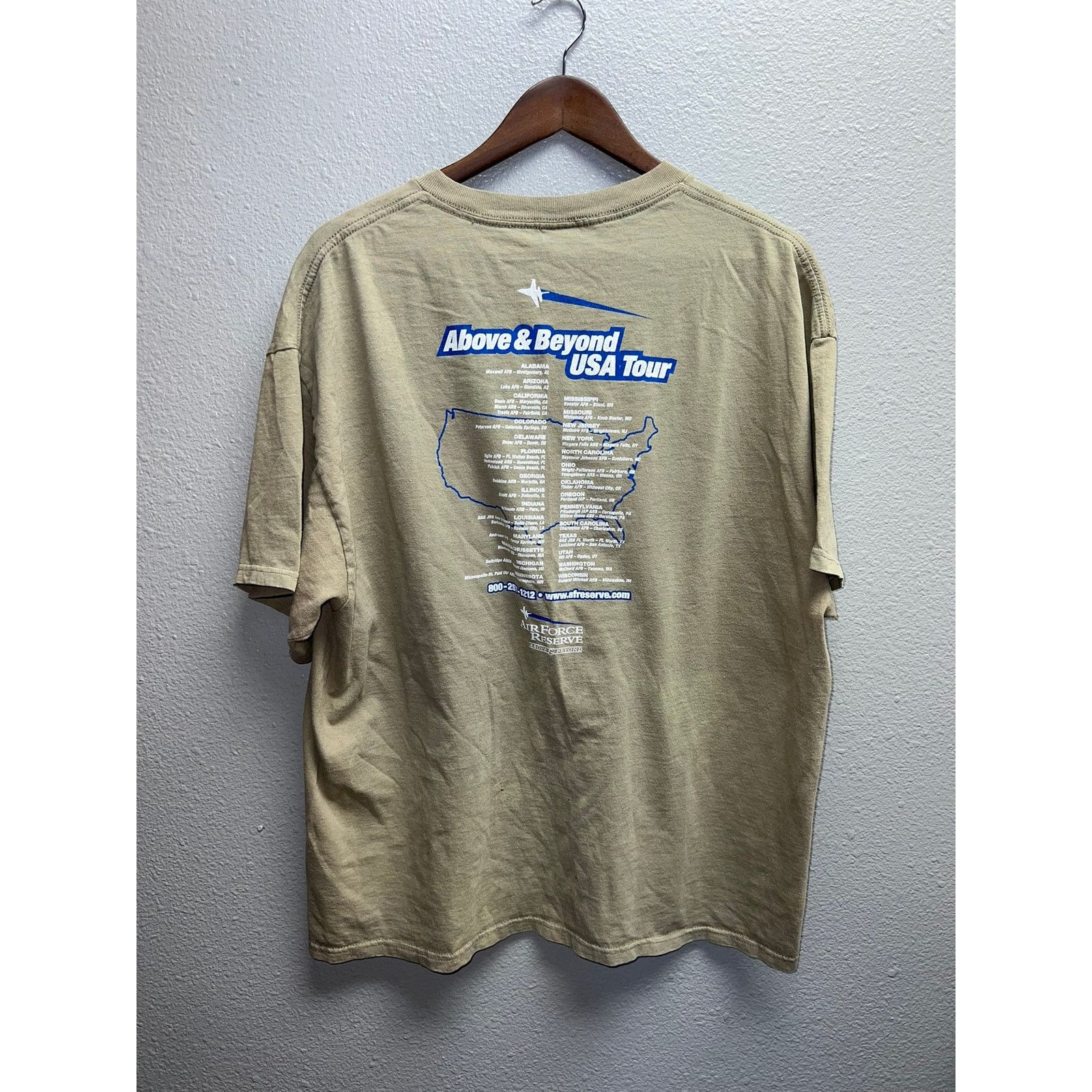 Delta Vintage Air Force Reserve Shirt Above & Beyond Tour Brown XL Size US XL / EU 56 / 4 - 1 Thumbnail