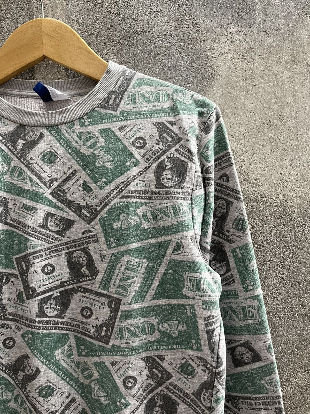 Hysteric Glamour × If Six Was Nine × Le Grande Bleu (L.G.B.) 💸Dollar Bill Allover Print Sweatshirt💸– 90s Money Crewneck Size US M / EU 48-50 / 2 - 3 Thumbnail