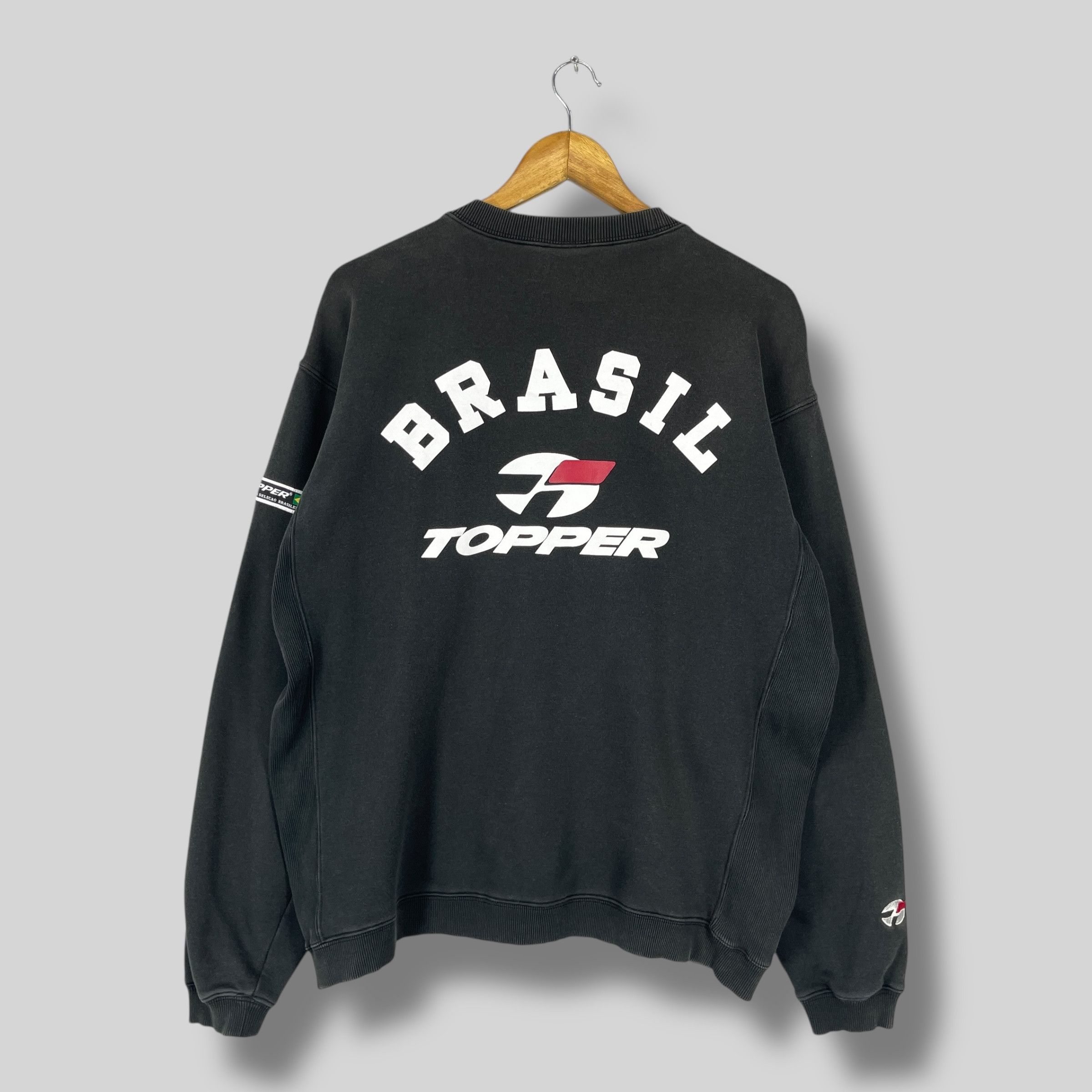 Vintage Vintage TOPPER Brazil National Football Team Sweatshirt Size US L / EU 52-54 / 3 - 1 Thumbnail