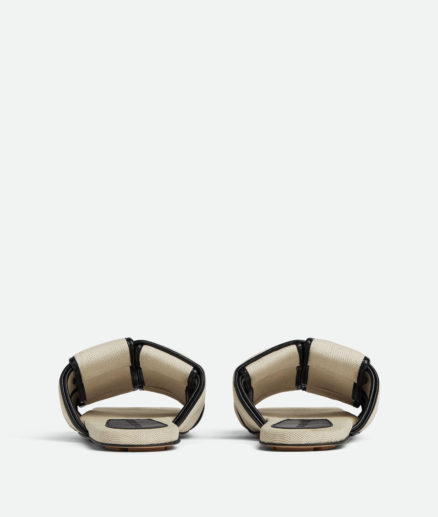 Bottega Veneta o1bcso1str0725 Patch Flat Mules in Natural/Black Size US 8.5 / IT 38.5 - 3 Thumbnail