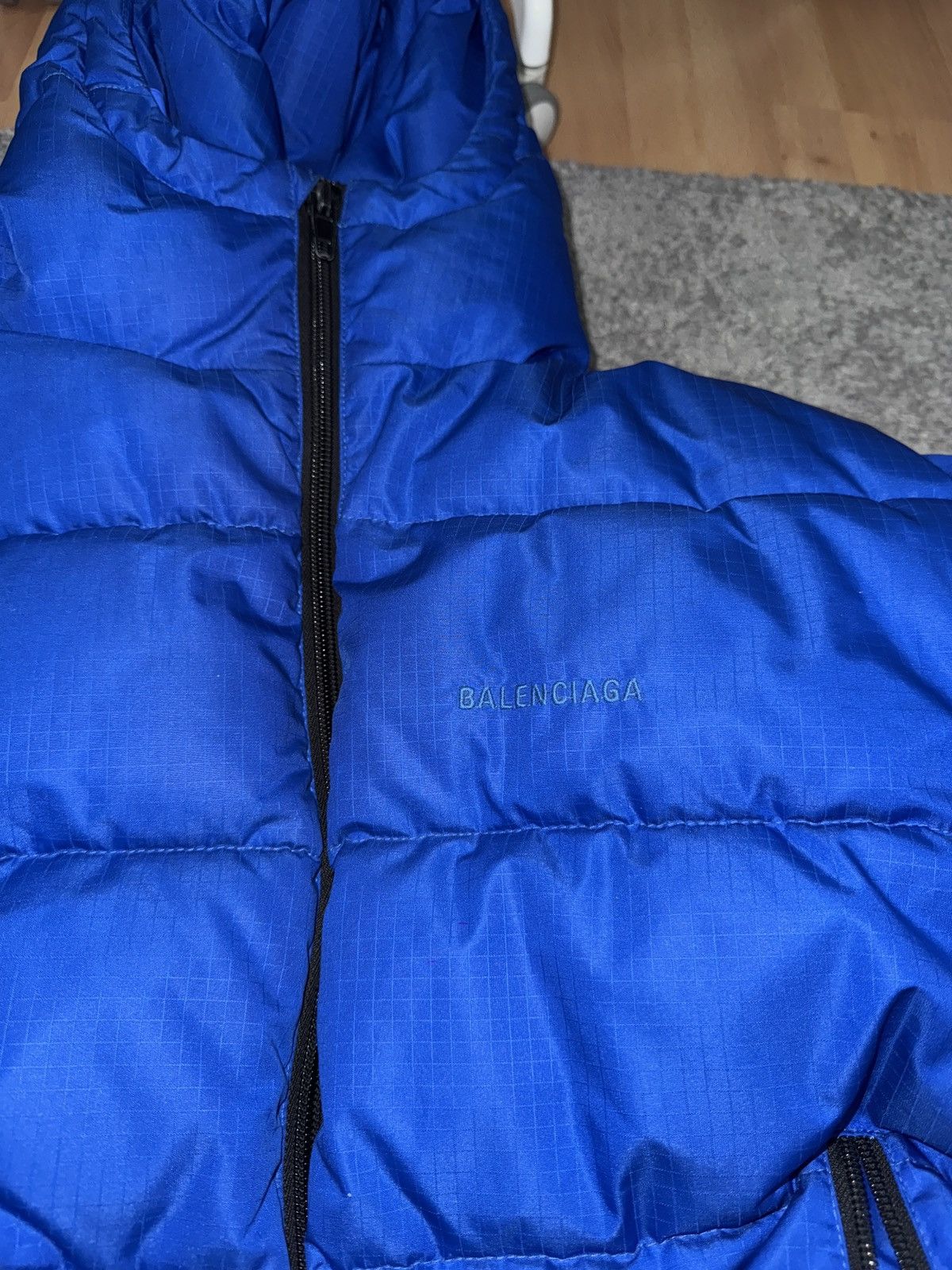 Balenciaga Balenciaga Blue Puffer Jacket with Hood Size US M / EU 48-50 / 2 - 22 Thumbnail