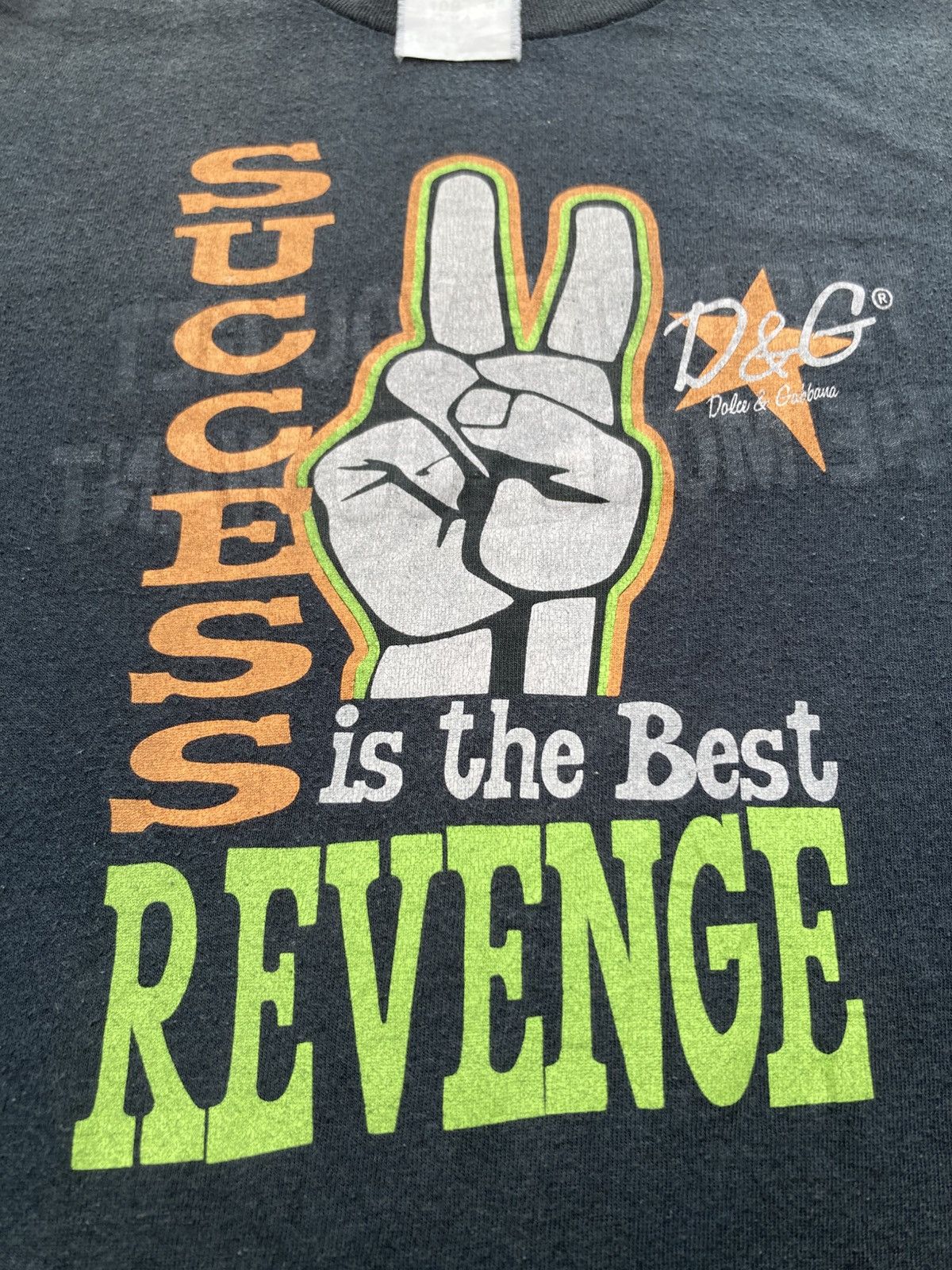 Dolce & Gabbana Archive Dolce & Gabbana Motivational Quote Black T shirt Size US L / EU 52-54 / 3 - 3 Thumbnail