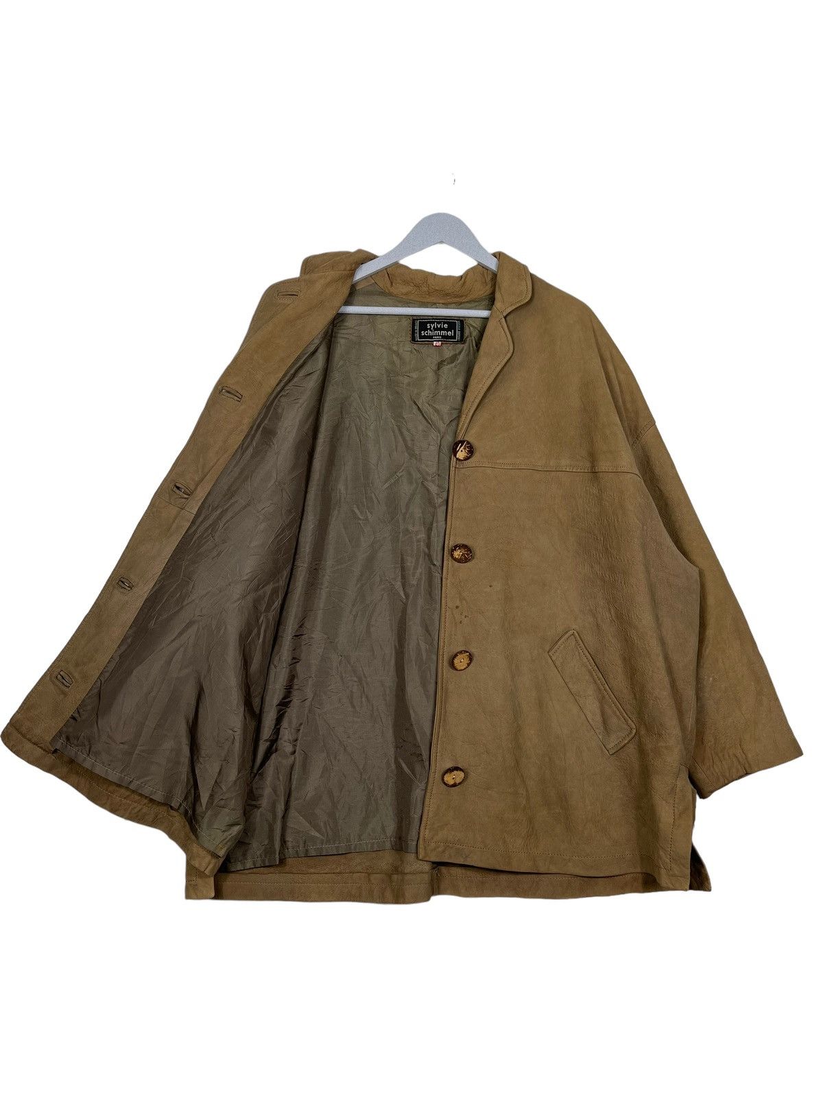 Vintage 🔥VINTAGE SYLVIE SCHIMMEL LEATHER COAT JACKET MADE IN FRANCE Size US L / EU 52-54 / 3 - 9 Thumbnail
