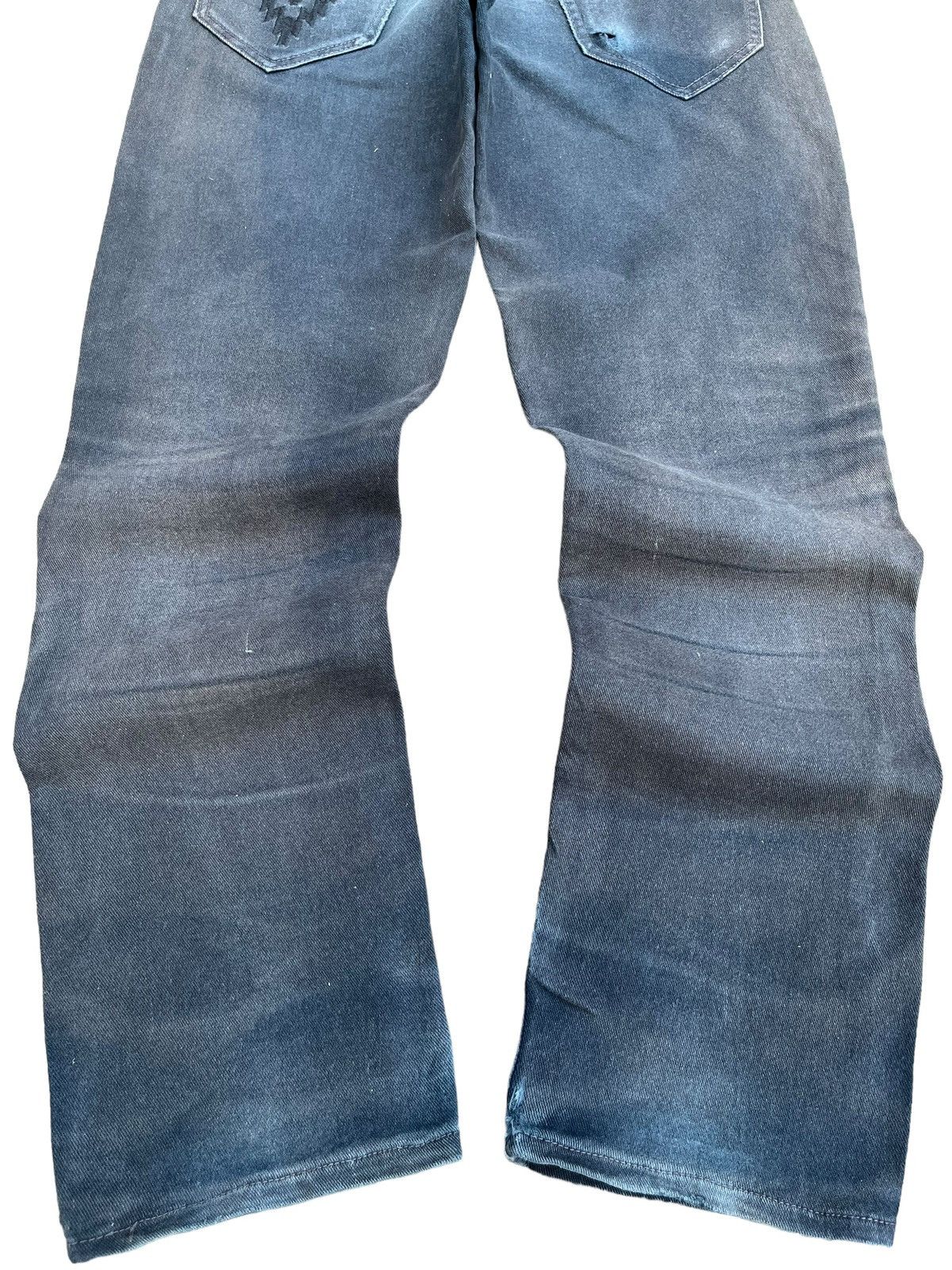 Japanese Brand Vintage Japanese Black Mud Faded Washed Chimayo Pocket Jeans Size US 31 - 6 Thumbnail