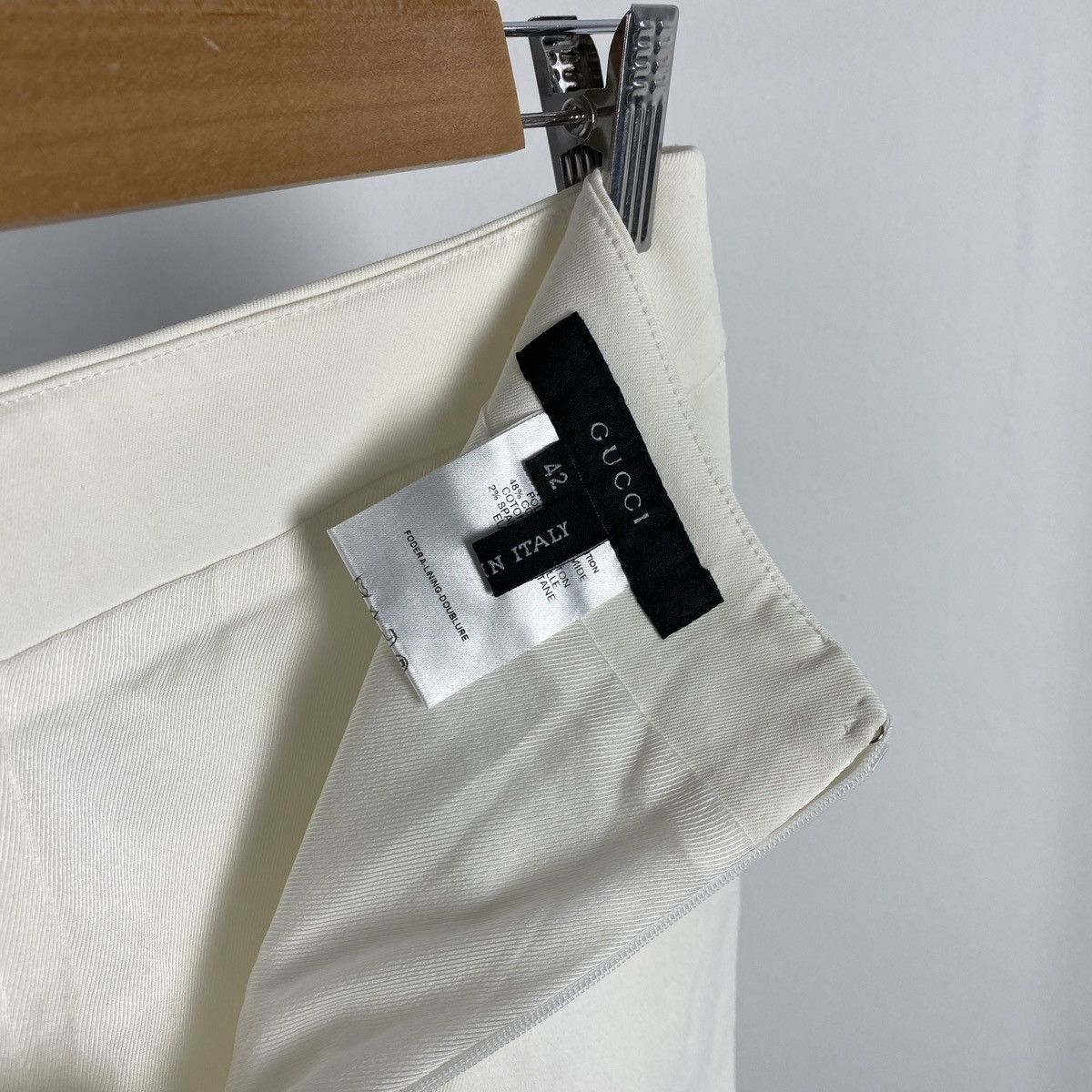 Gucci GUCCI white pencil size 42 Size 28" / US 6 / IT 42 - 4 Thumbnail