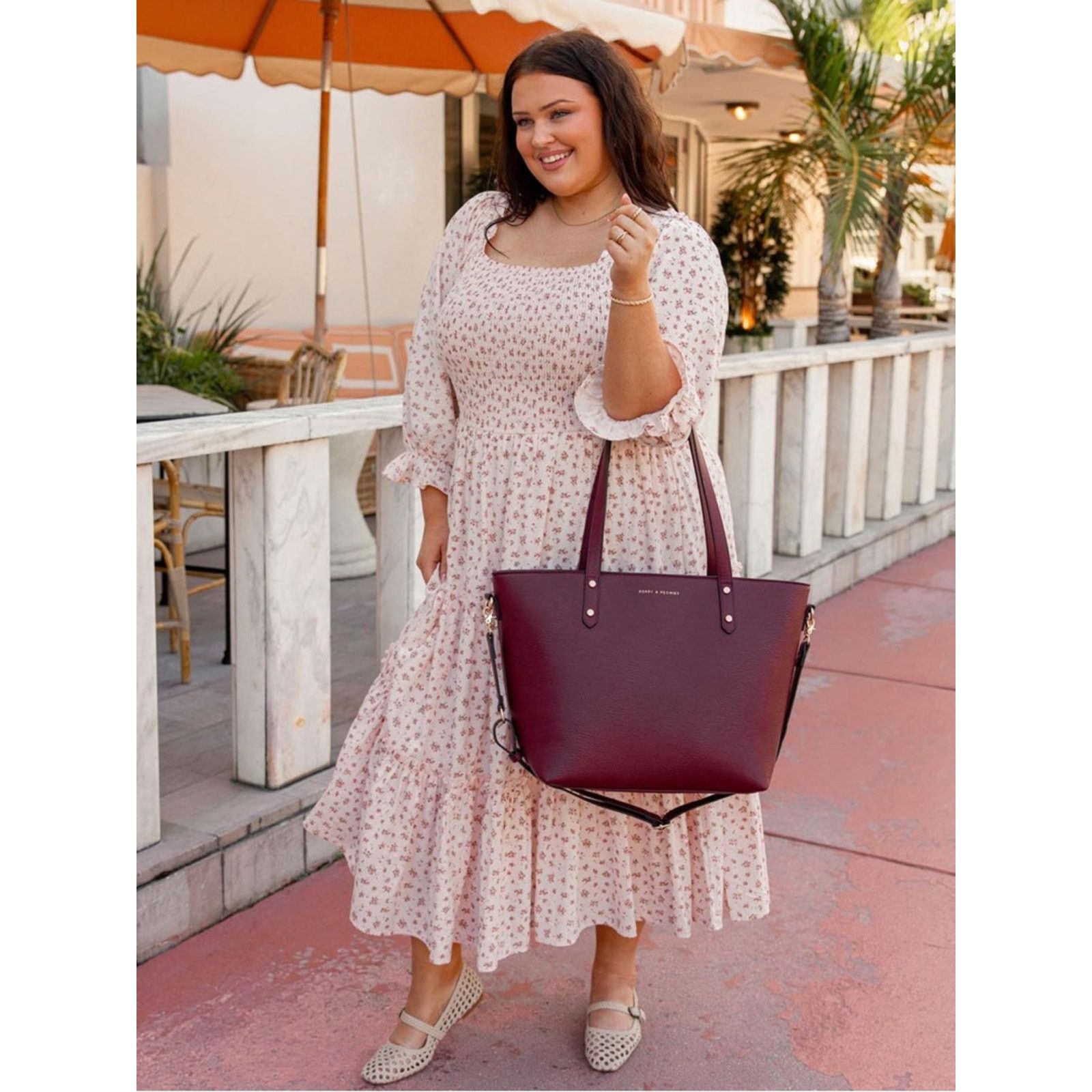 Other Poppy and Peonies 'Go-Getter' Tote Bag | Berry | Retired NEW Size ONE SIZE - 5 Thumbnail