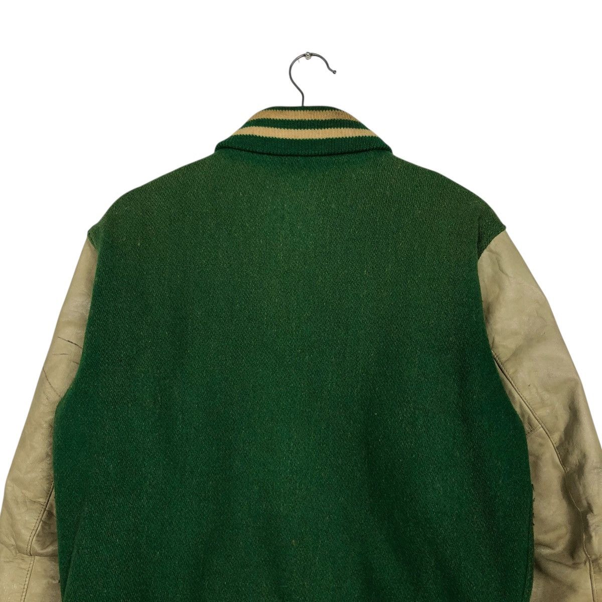 Golden Bear 🔥VINTAGE VARSITY LEATHER JACKET GOLDEN BEAR MADE IN USA Size US S / EU 44-46 / 1 - 11 Thumbnail