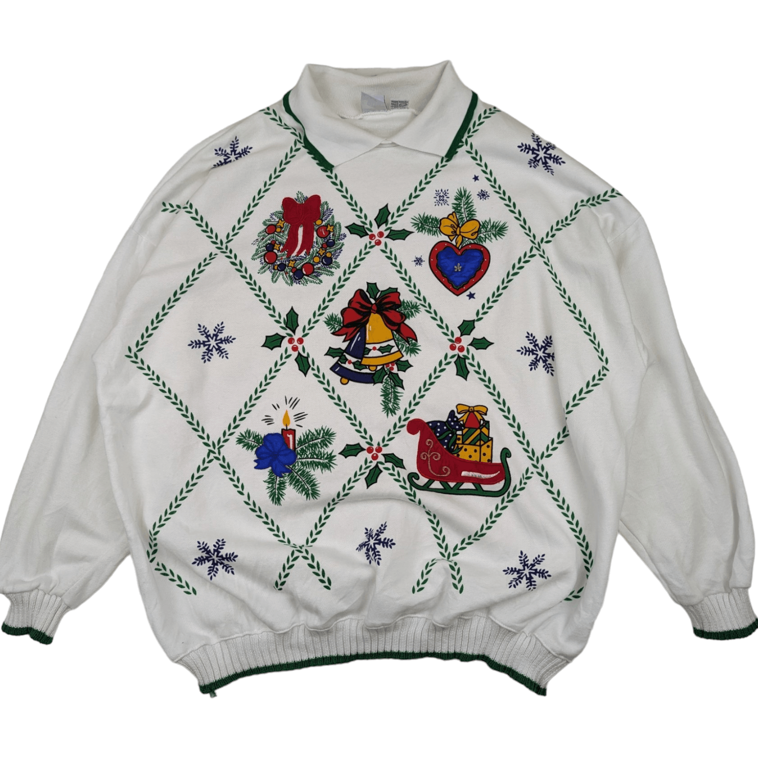 Japanese Brand Vintage 2000's CHRISTMAS Full Print Jumper Sweatshirt Size US XXL / EU 58 / 5 - 2 Thumbnail