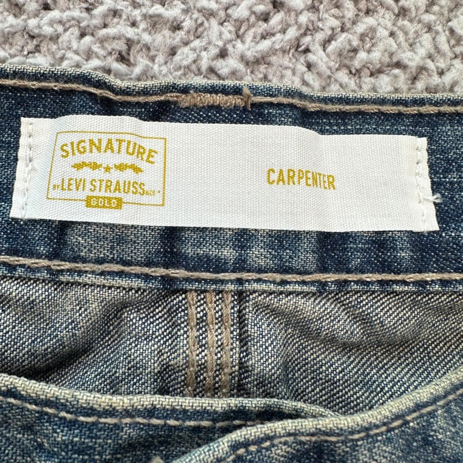 Other Signature Levi Strauss Gold Carpenter Jeans Mens 46x34 Blue Size US 44 / EU 60 - 5 Thumbnail