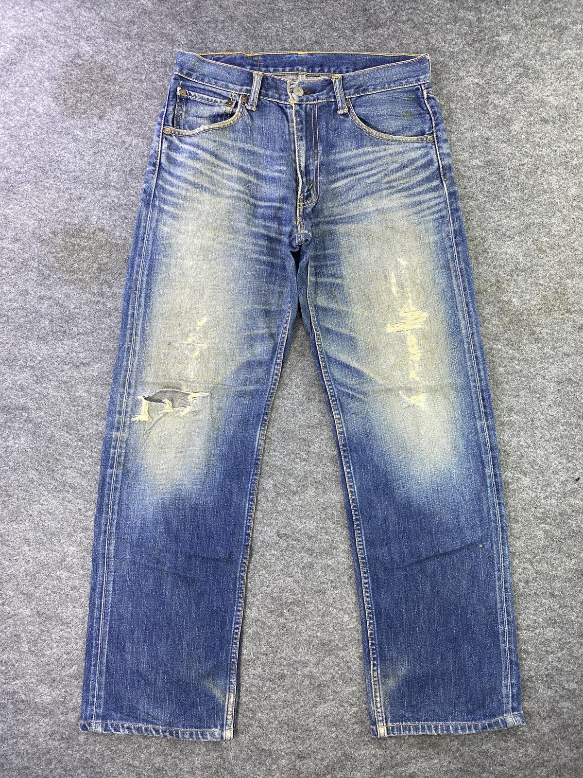 Vintage Levis 703 Distressed Blue Wash Jeans - J847
