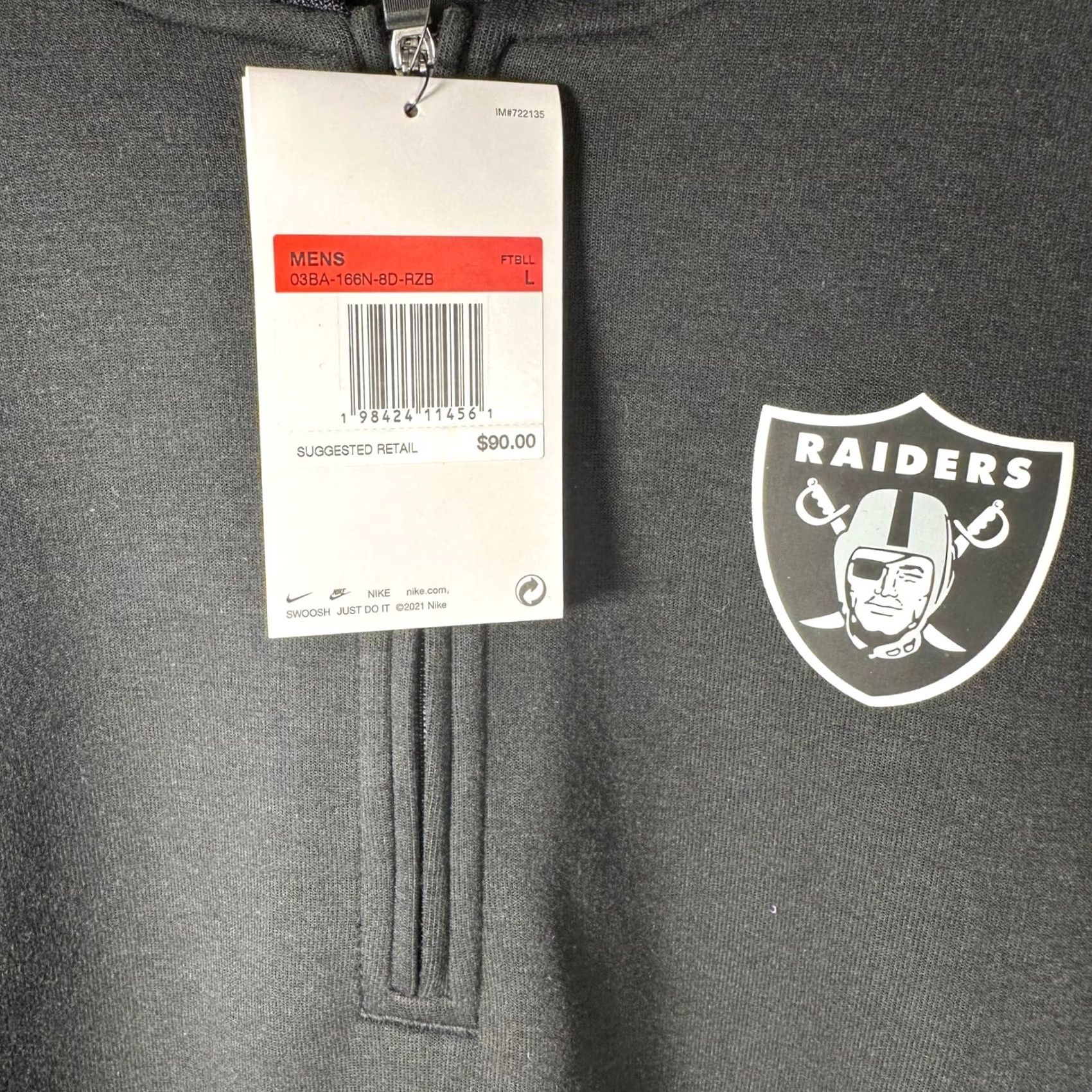 Nike Nike NFL Las Vegas Raiders Dri-FIT Quarter Zip Pullover Black L Mens Size US L / EU 52-54 / 3 - 2 Thumbnail