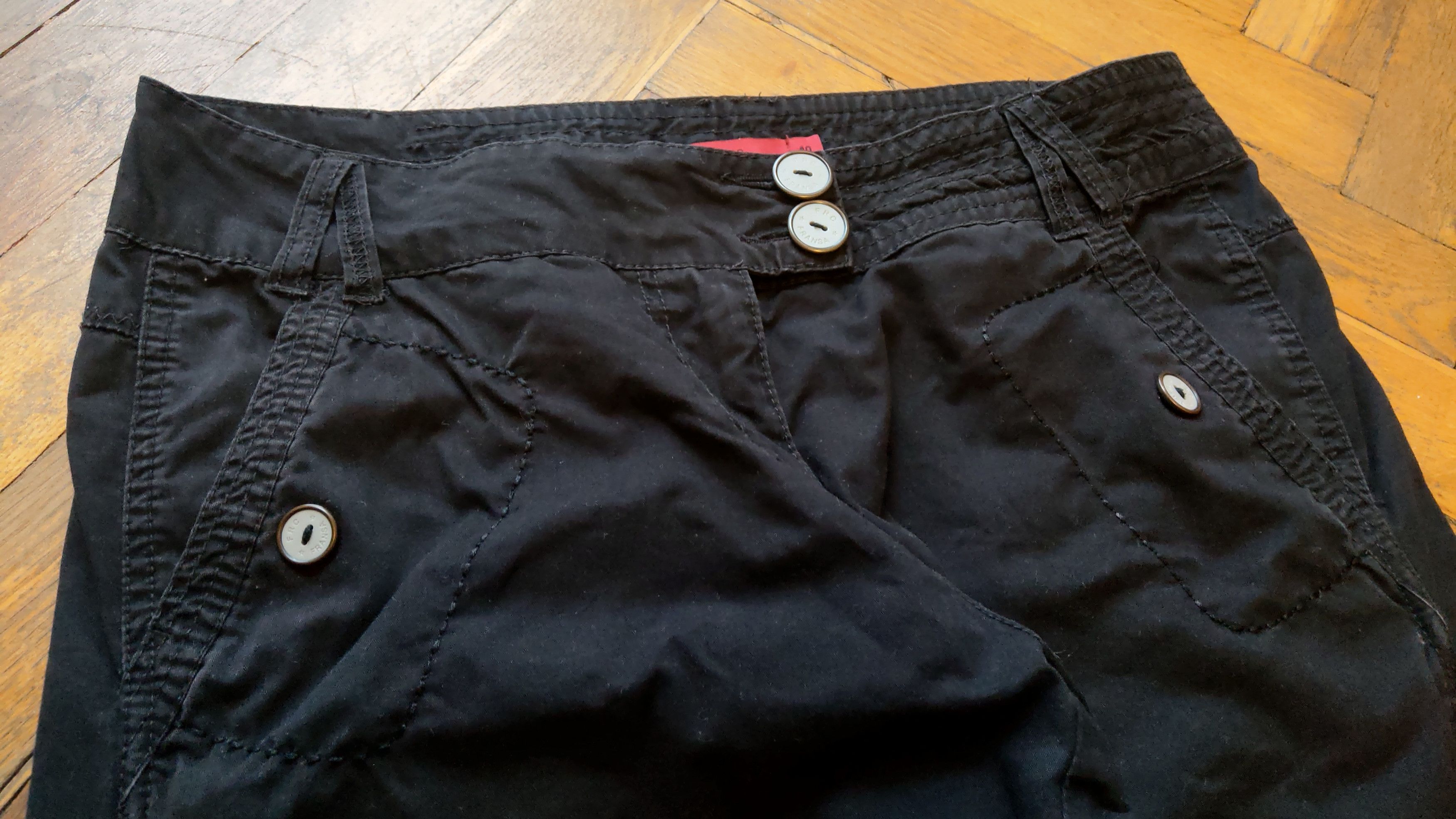Japanese Brand × Vintage Draped 3/4 Pants Flared Shorts Goth Baggy Bootcut Vintage 32 Size US 32 / EU 48 - 3 Thumbnail