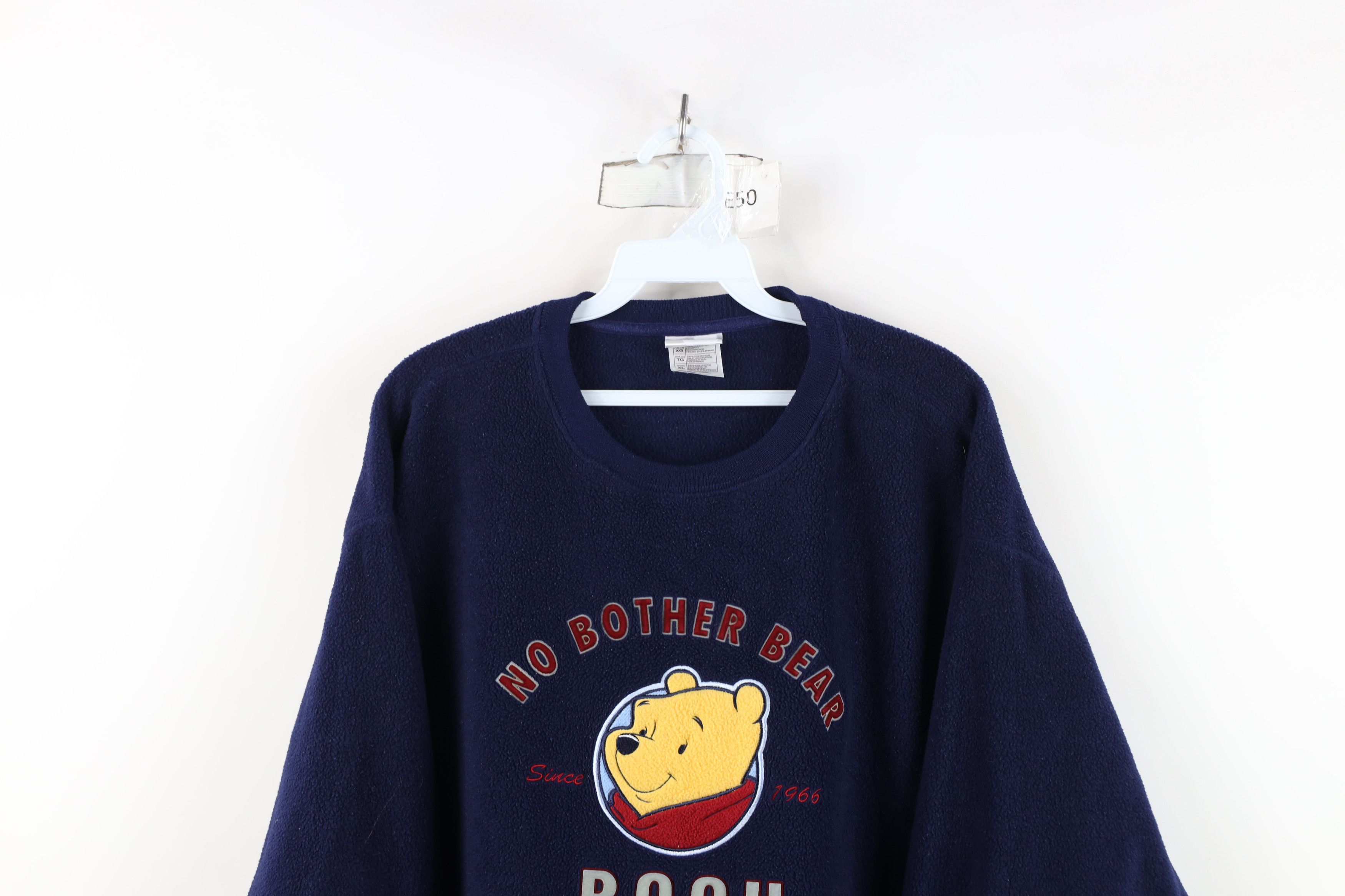 Vintage Vintage 90s Winnie the Pooh Fleece Crewneck Sweatshirt Blue Size XL / US 12-14 / IT 48-50 - 2 Thumbnail