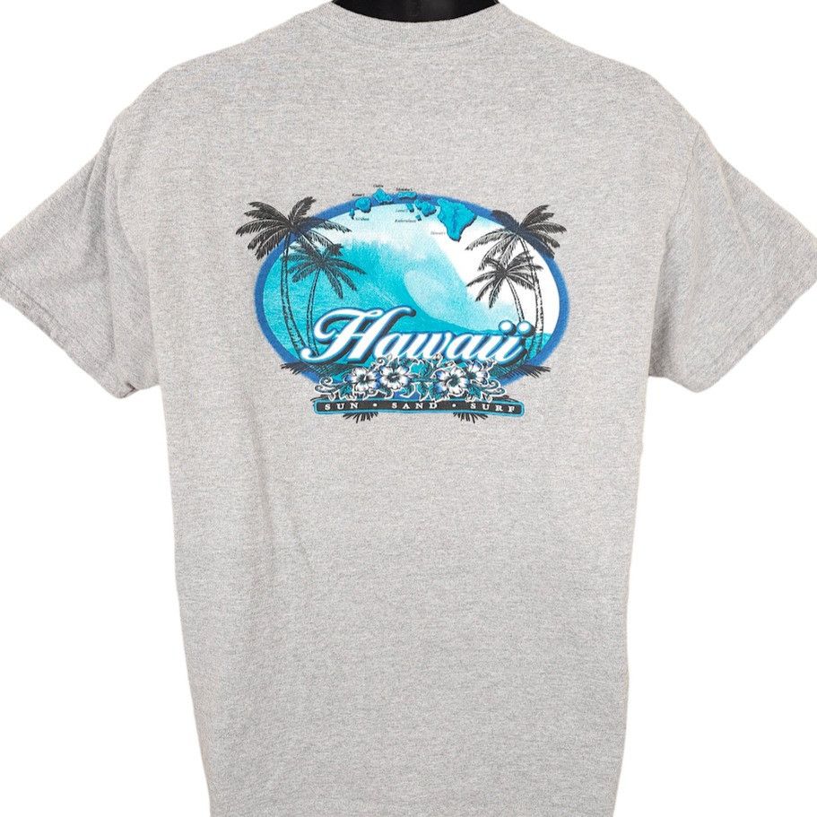 Gildan Hawaii Surfing T Shirt Mens Size Large Gray Hawaiian Size US L / EU 52-54 / 3 - 1 Thumbnail