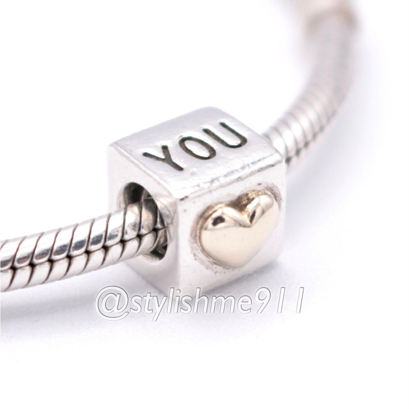 pandora Authentic PANDORA I Love You Charm with 14K Gold - 790200 Size ONE SIZE - 2 Thumbnail