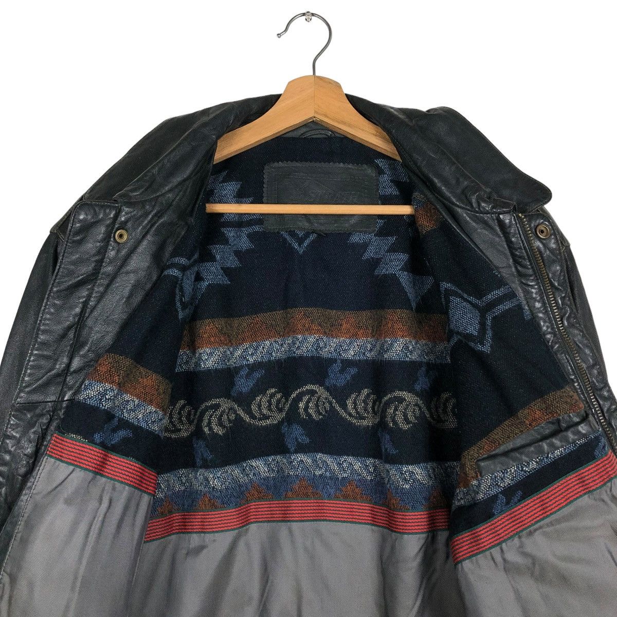 Japanese Brand 🔥VINTAGE LEATHER JACKET BIKER JAPAN BLANKET ISSEY MIYAKE Size US L / EU 52-54 / 3 - 16 Thumbnail