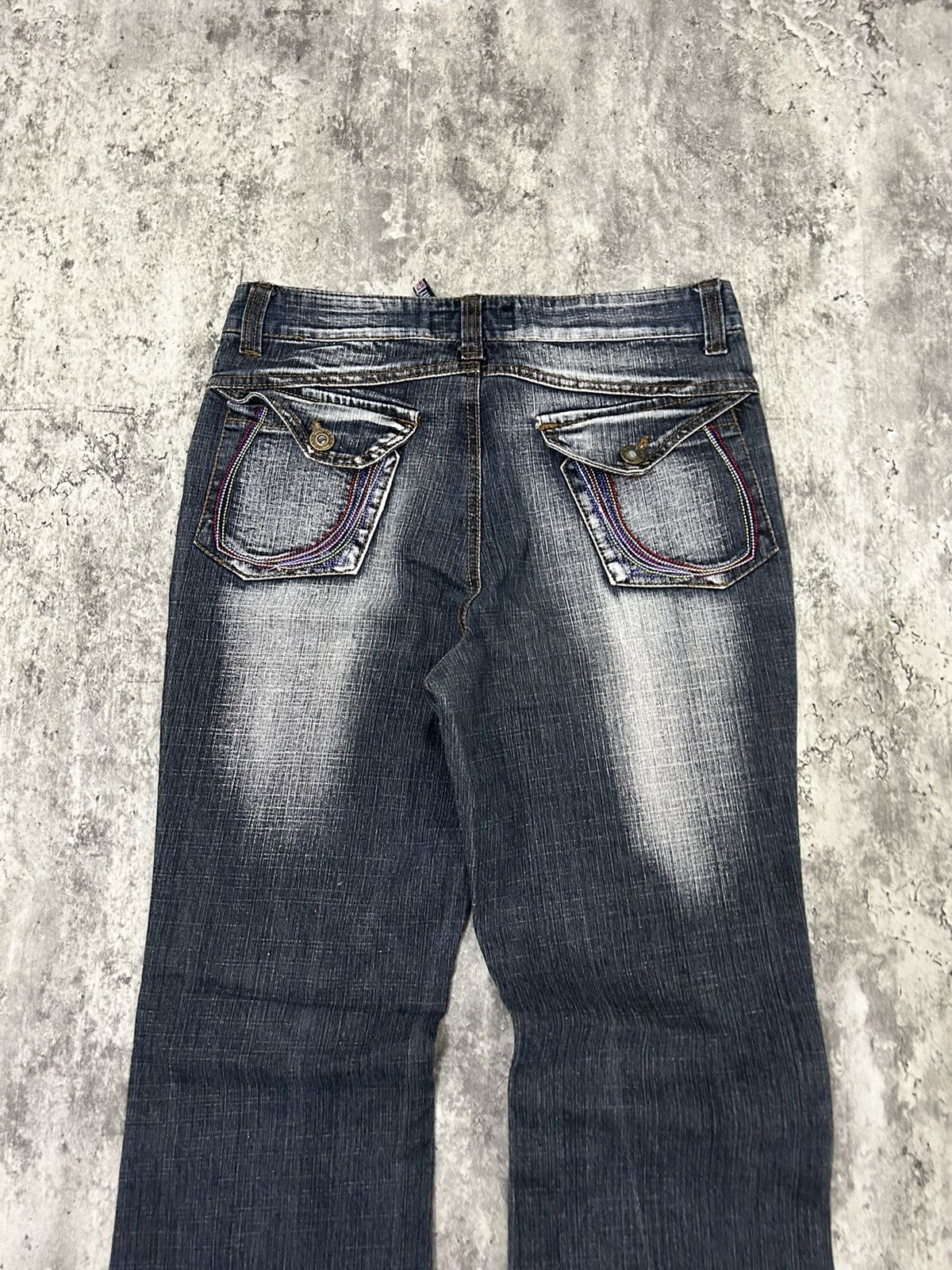 If Six Was Nine × Japanese Brand × Le Grande Bleu (L.G.B.) Turn Right Black Wash Flare Pants Size US 28 / EU 44 - 7 Thumbnail