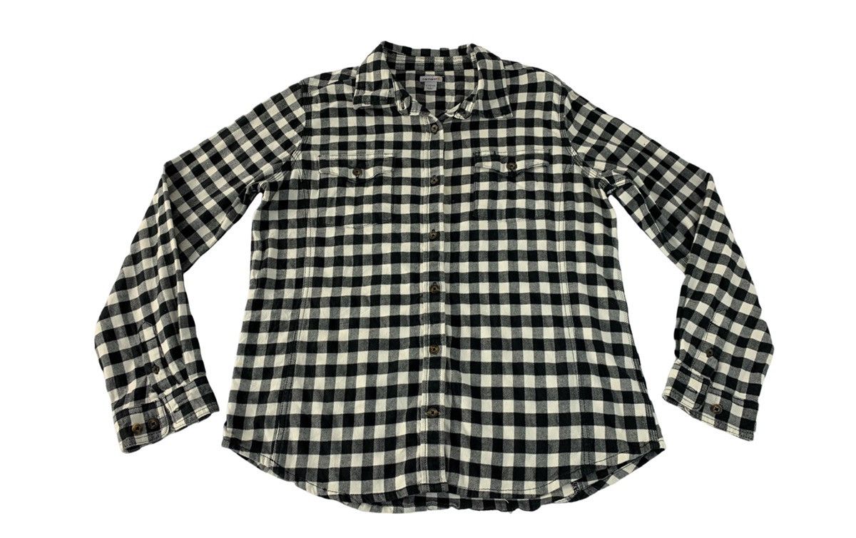 image of Hype Carhartt Flannel Plaid Shadow Checked Double Pocket in Black/White, Men's (Size Large)